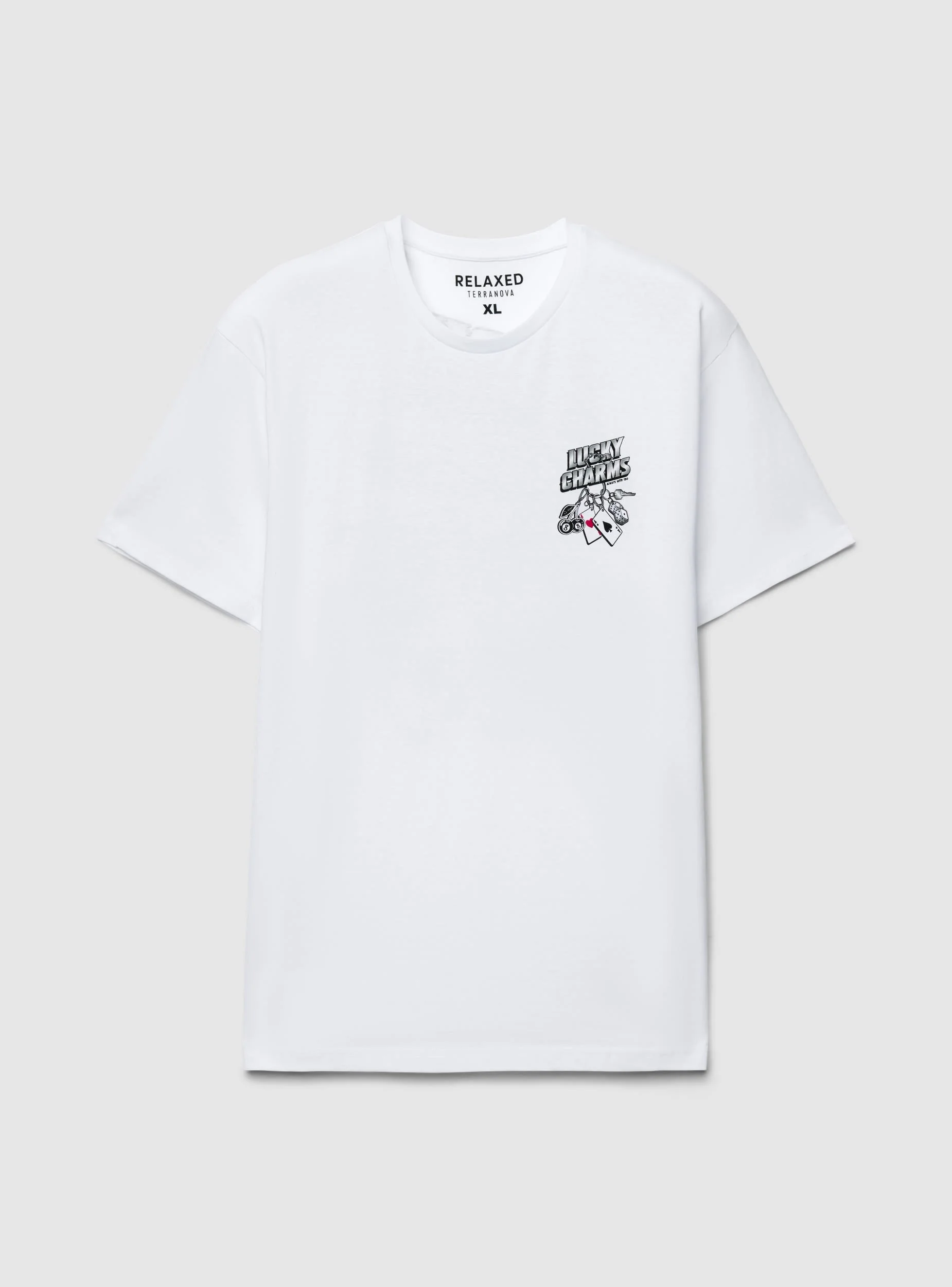 T-shirt con stampa dadi e carte fronte/retro - Image 5
