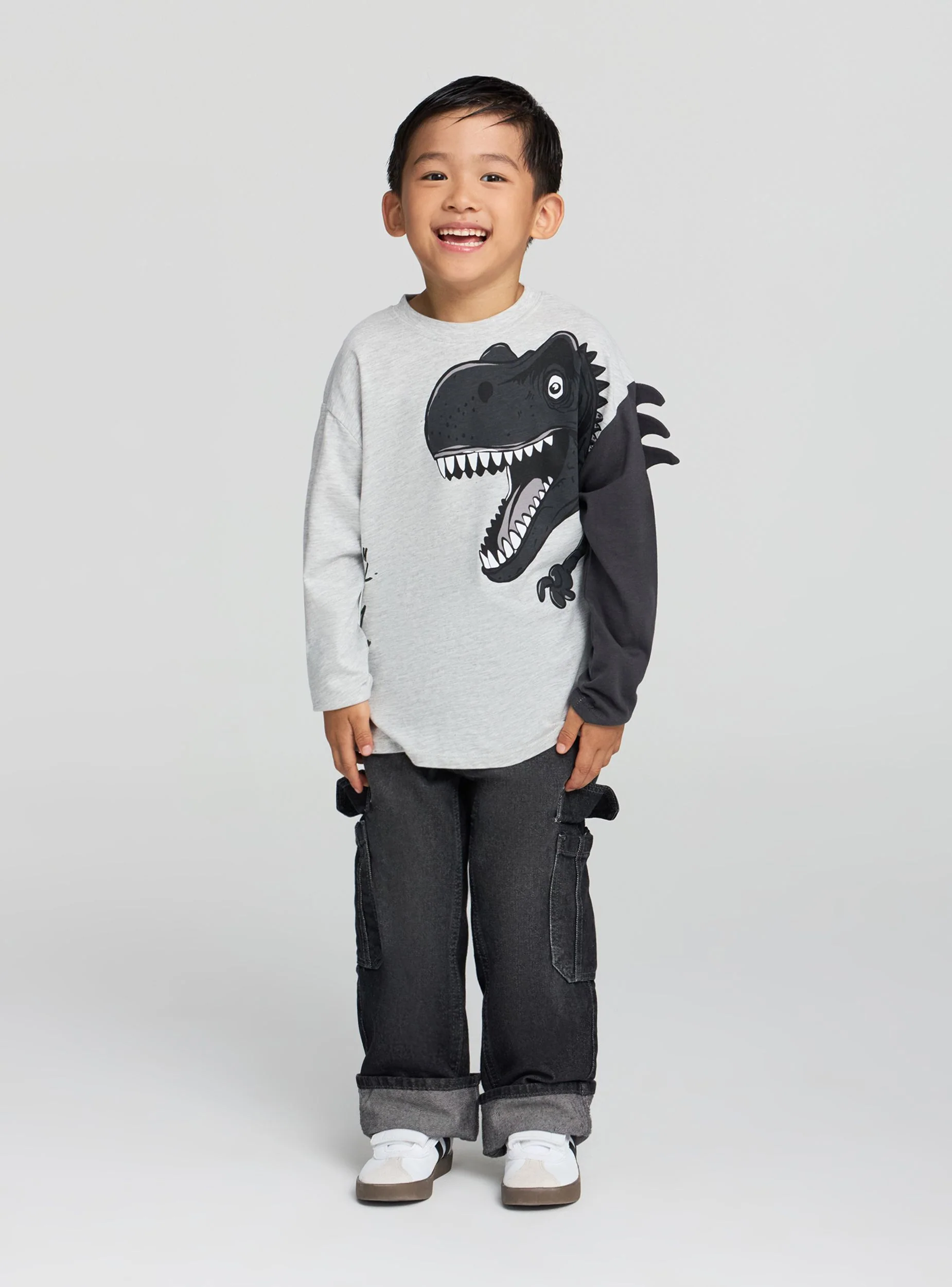 T-shirt con stampa dinosauro