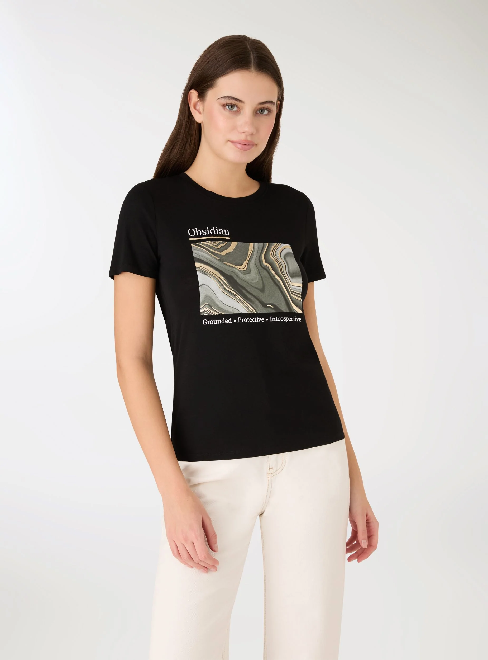 T-shirt con stampa effetto laminata - Image 2