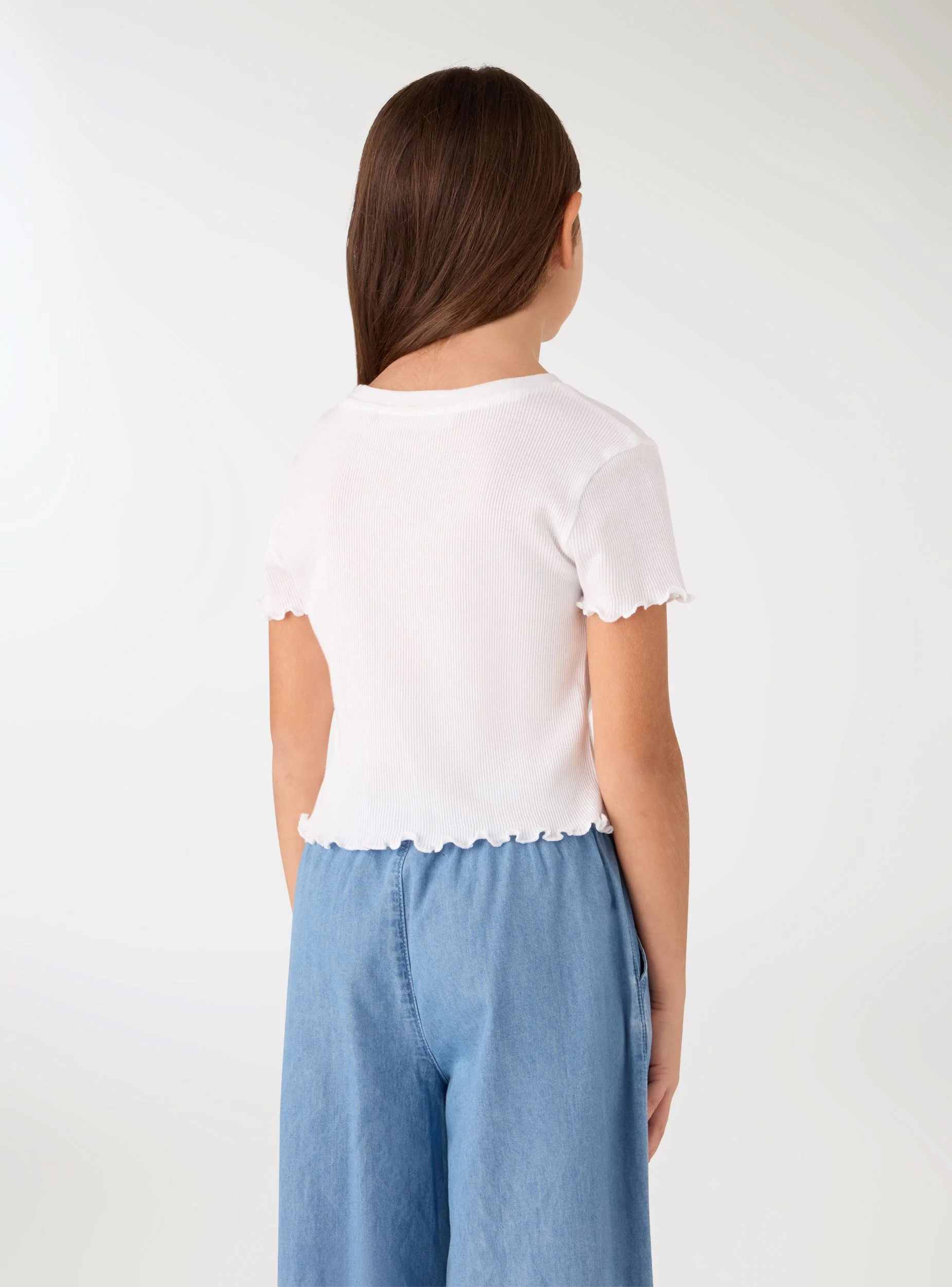 T-shirt con stampa farfalla e scritta - Image 4