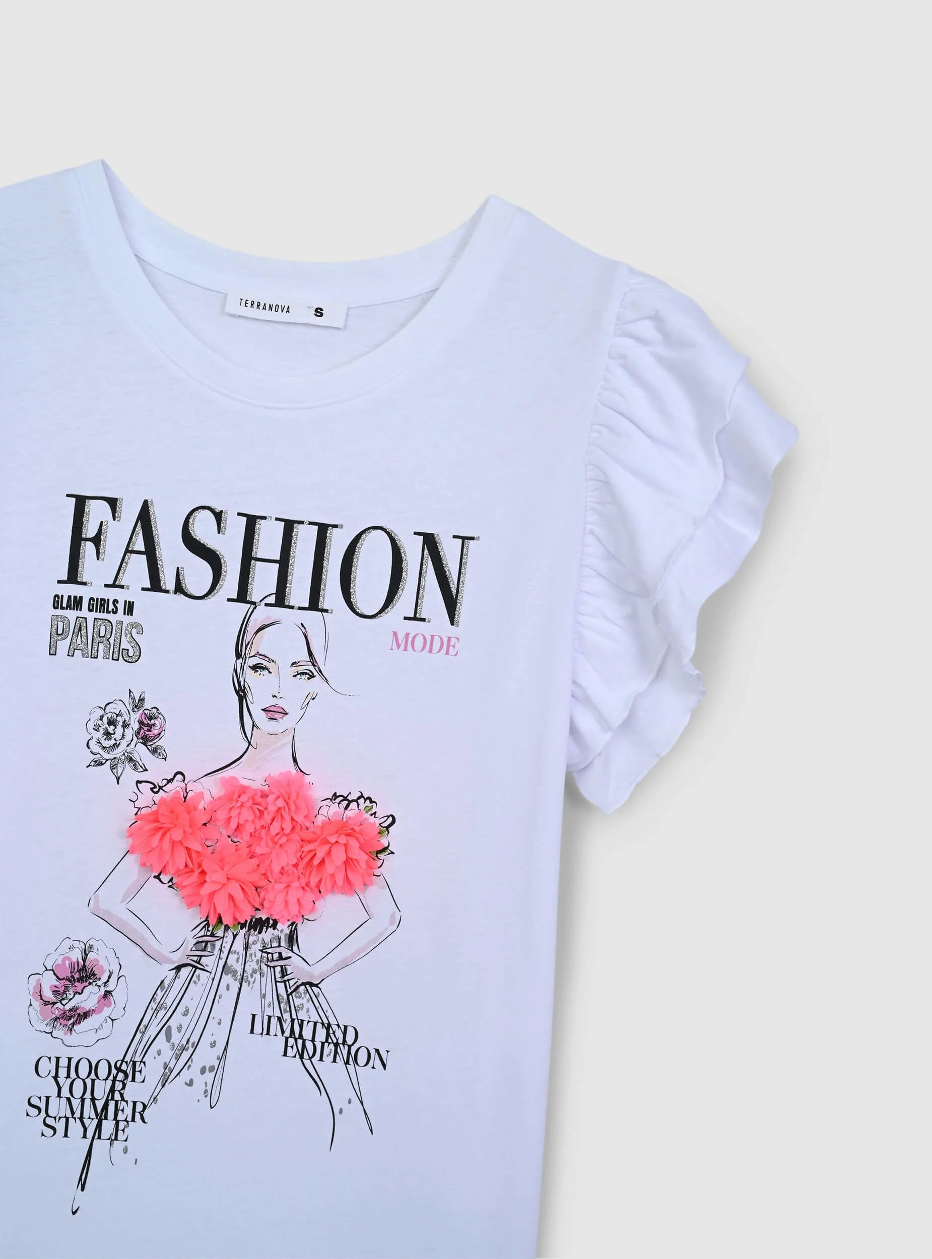 T-shirt con stampa fashion e applicazioni - Image 6