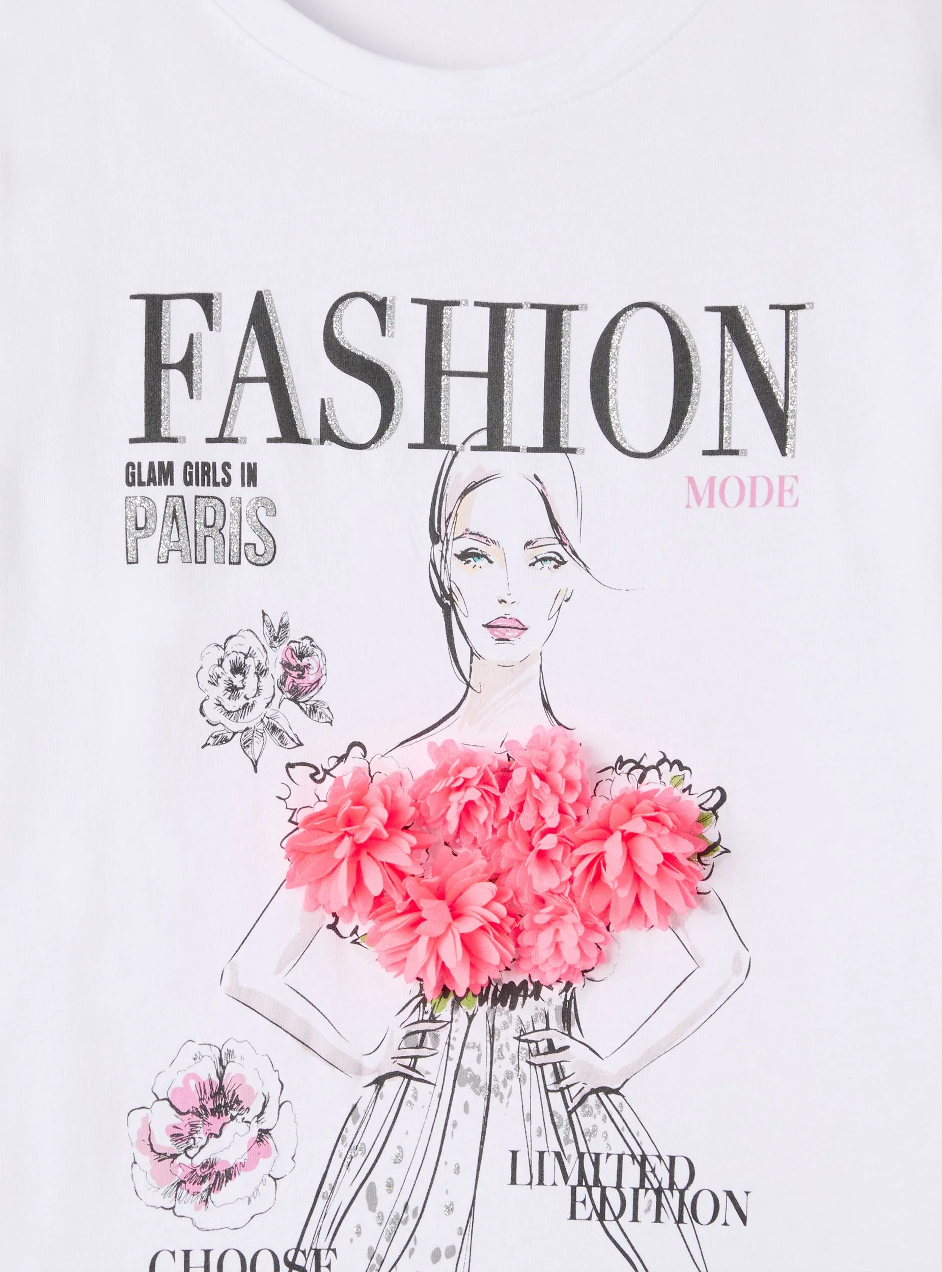 T-shirt con stampa fashion e applicazioni - Image 7