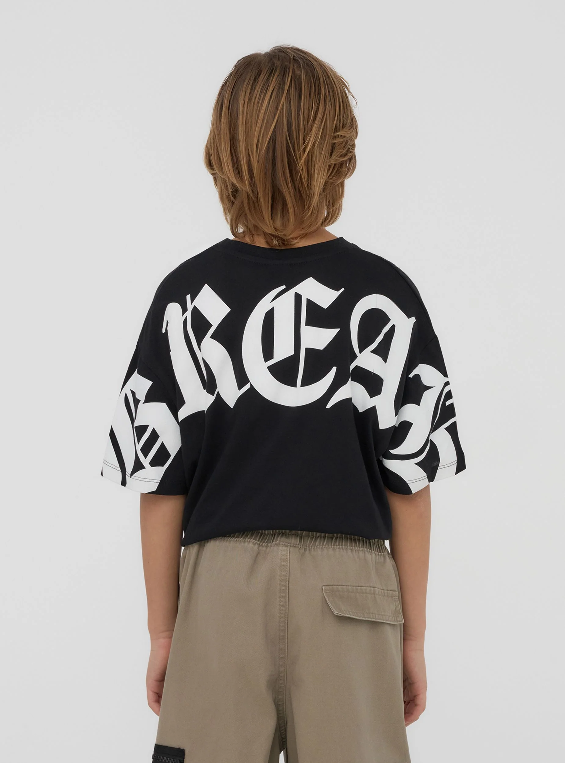 T-shirt con stampa gotica fronte/retro - Image 2