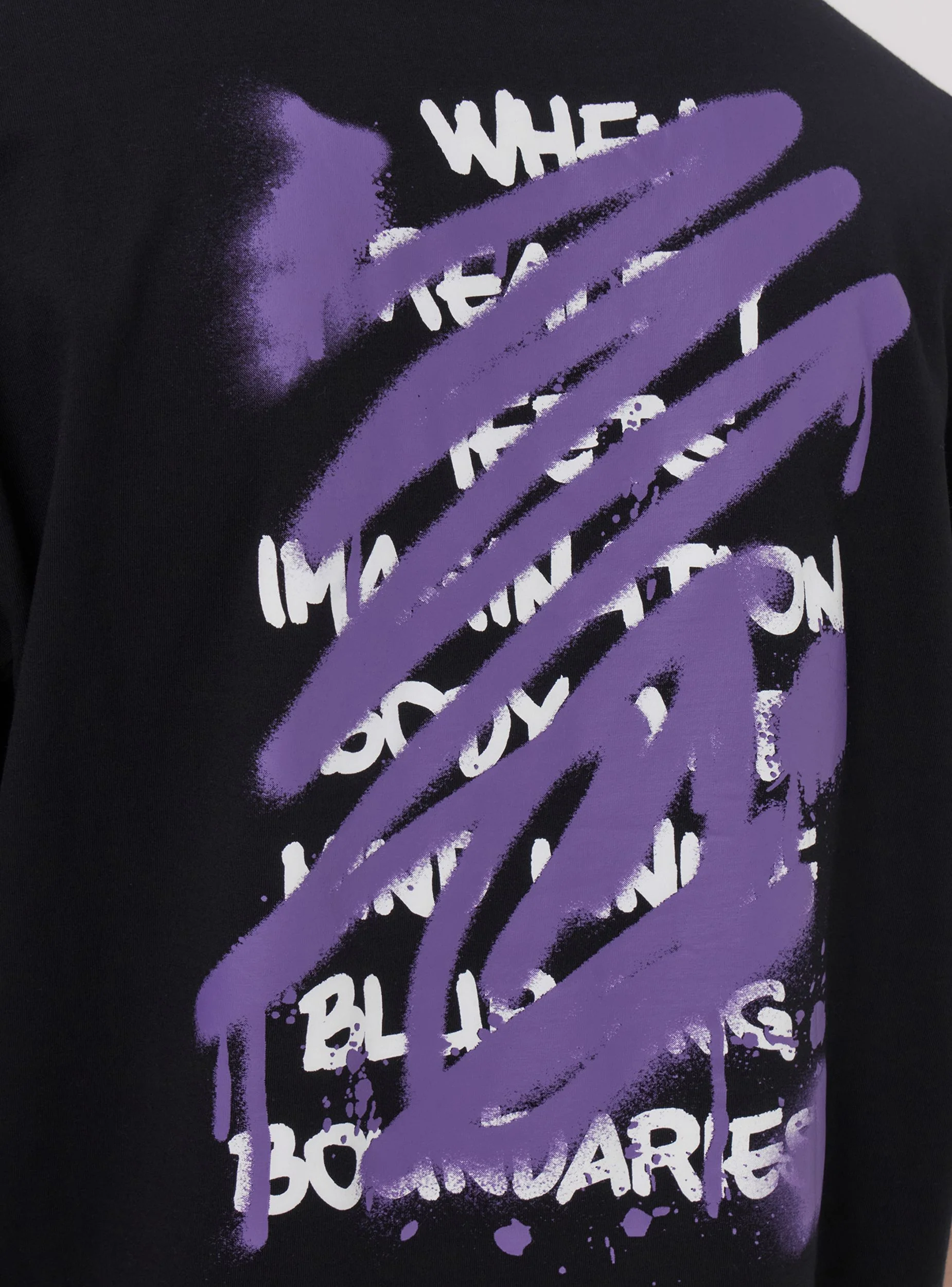 T-shirt con stampa graffiti fronte e retro - Image 3
