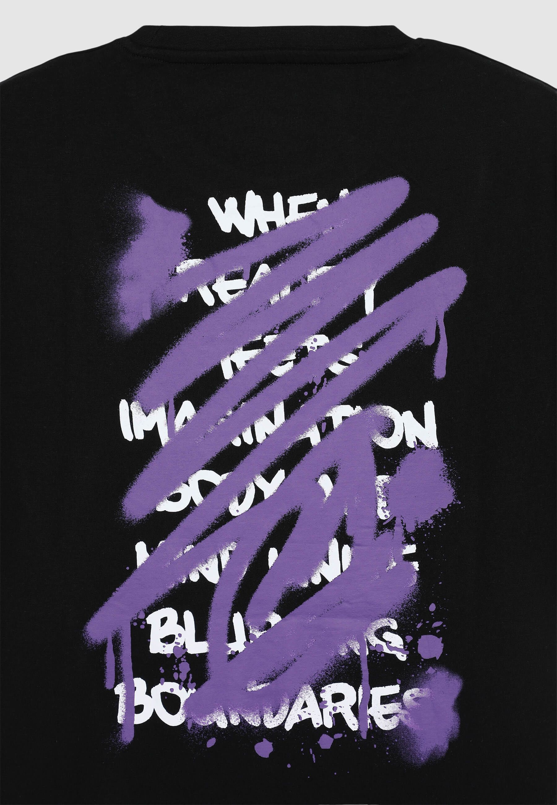 T-shirt con stampa graffiti fronte e retro - Image 6