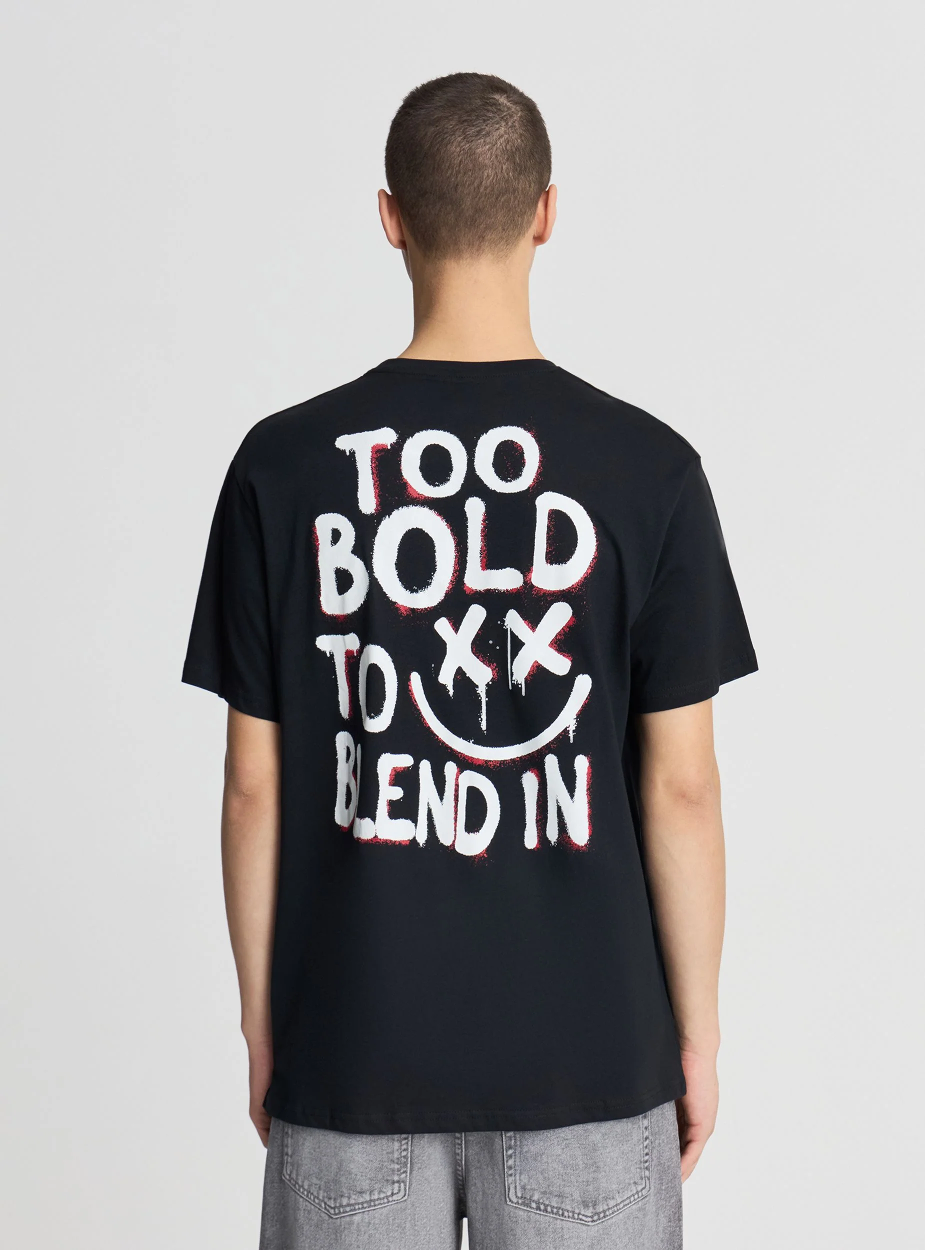 T-shirt con stampa graffito fronte e retro - Image 4