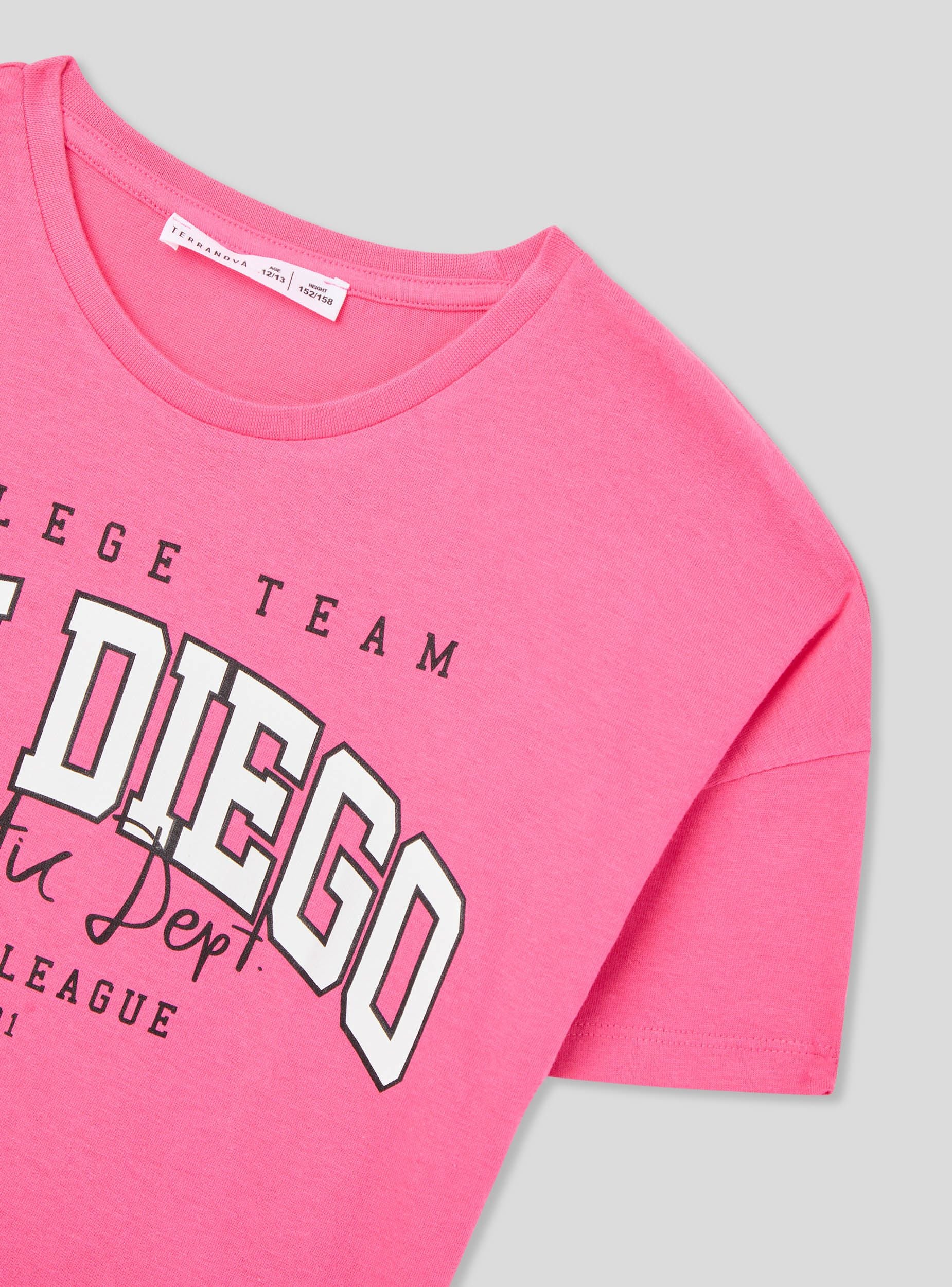 T-shirt con stampa in stile college - Image 5