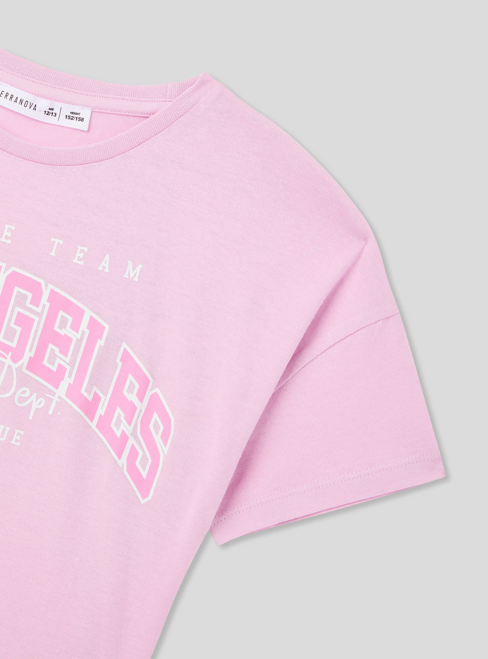 T-shirt con stampa in stile college - Image 5