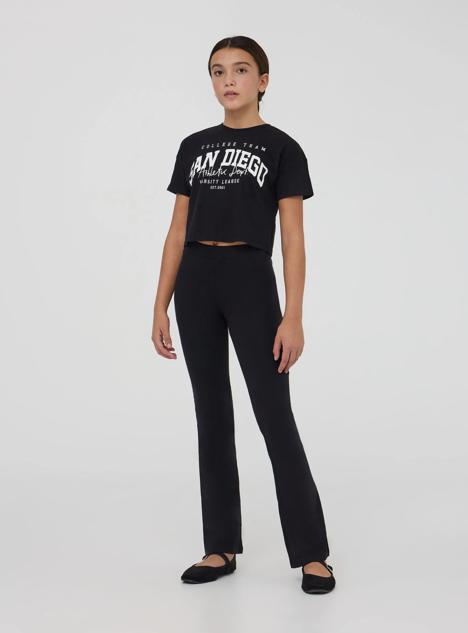 T-shirt con stampa in stile college - Image 2
