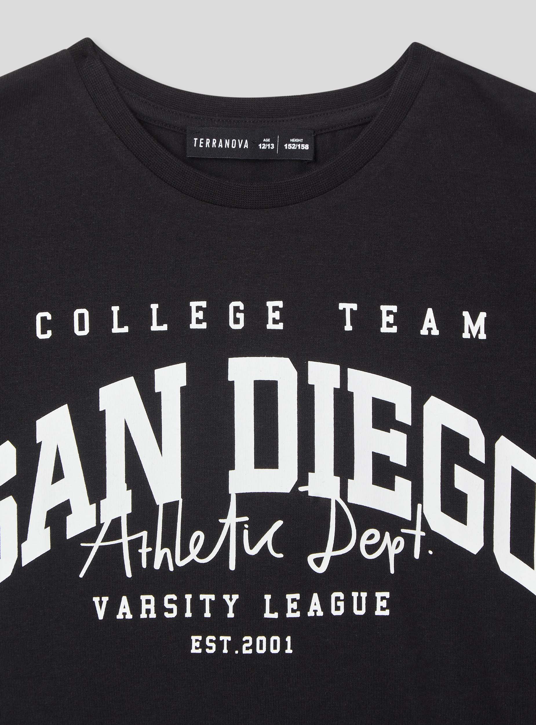 T-shirt con stampa in stile college - Image 4