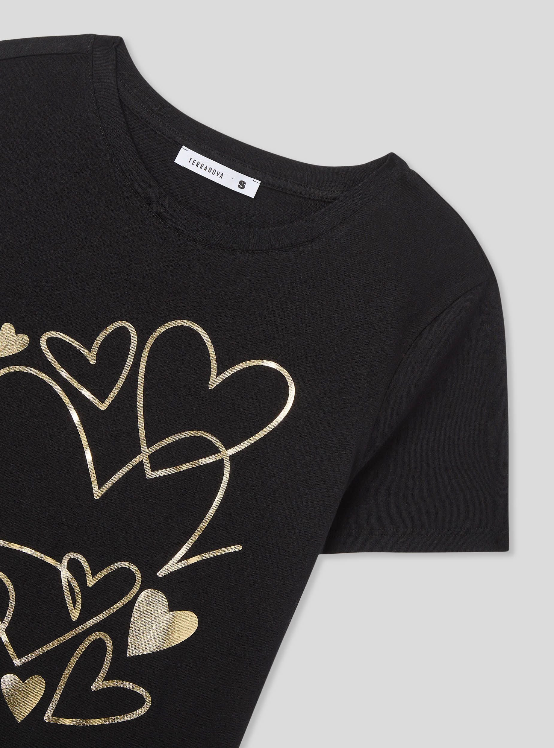 T-shirt con stampa laminata con cuore - Image 6