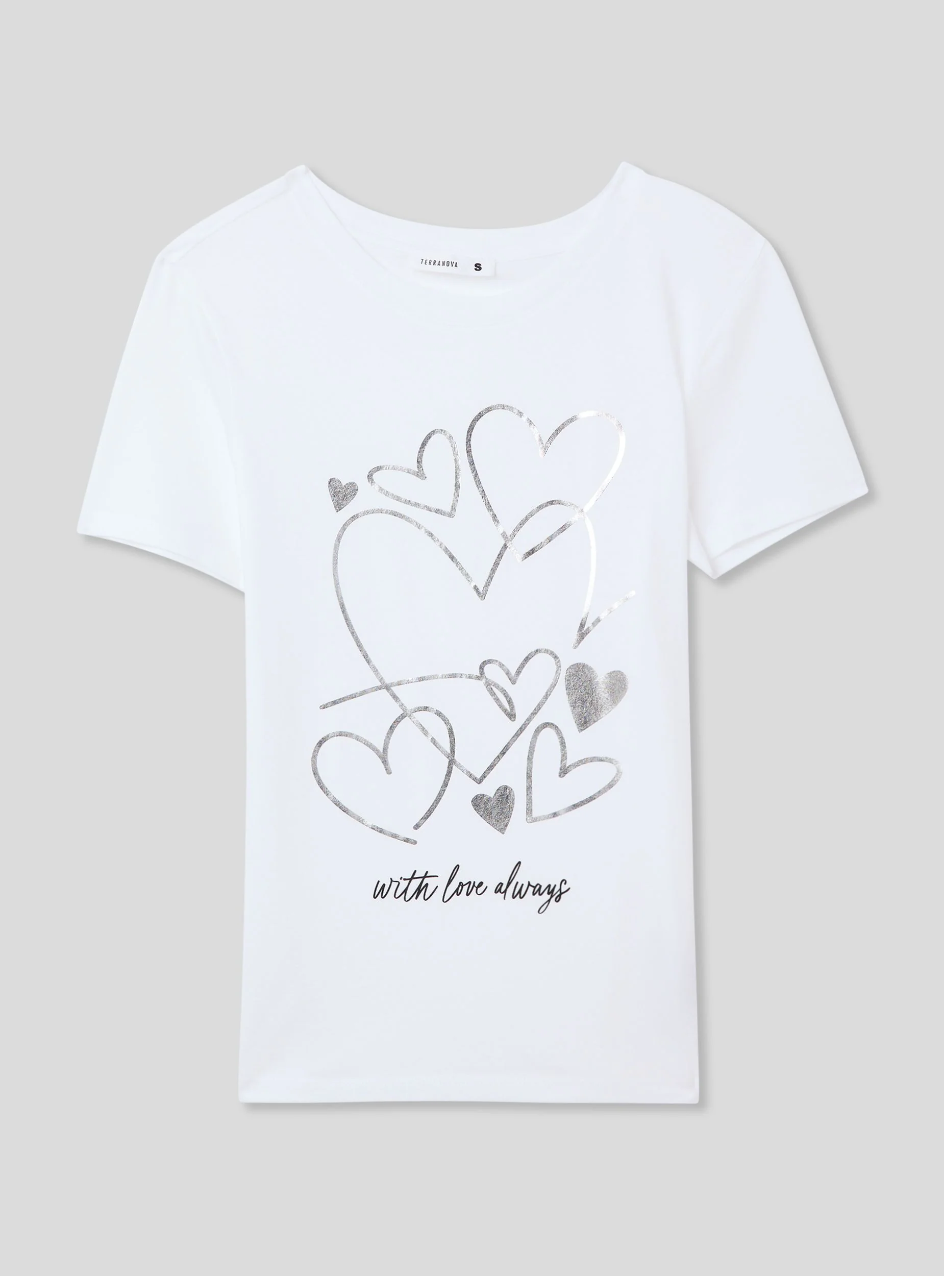 T-shirt con stampa laminata con cuore - Image 4