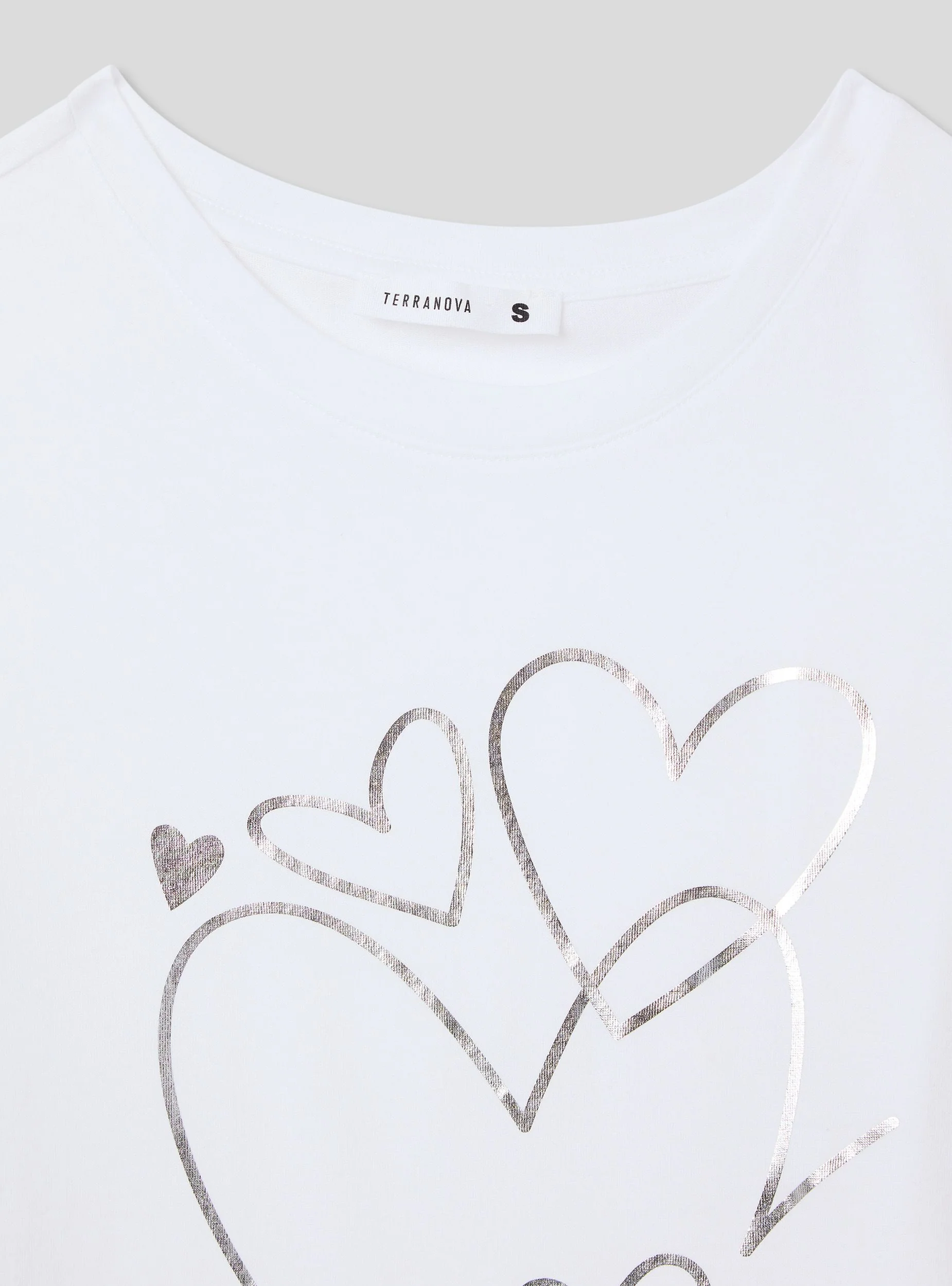 T-shirt con stampa laminata con cuore - Image 5