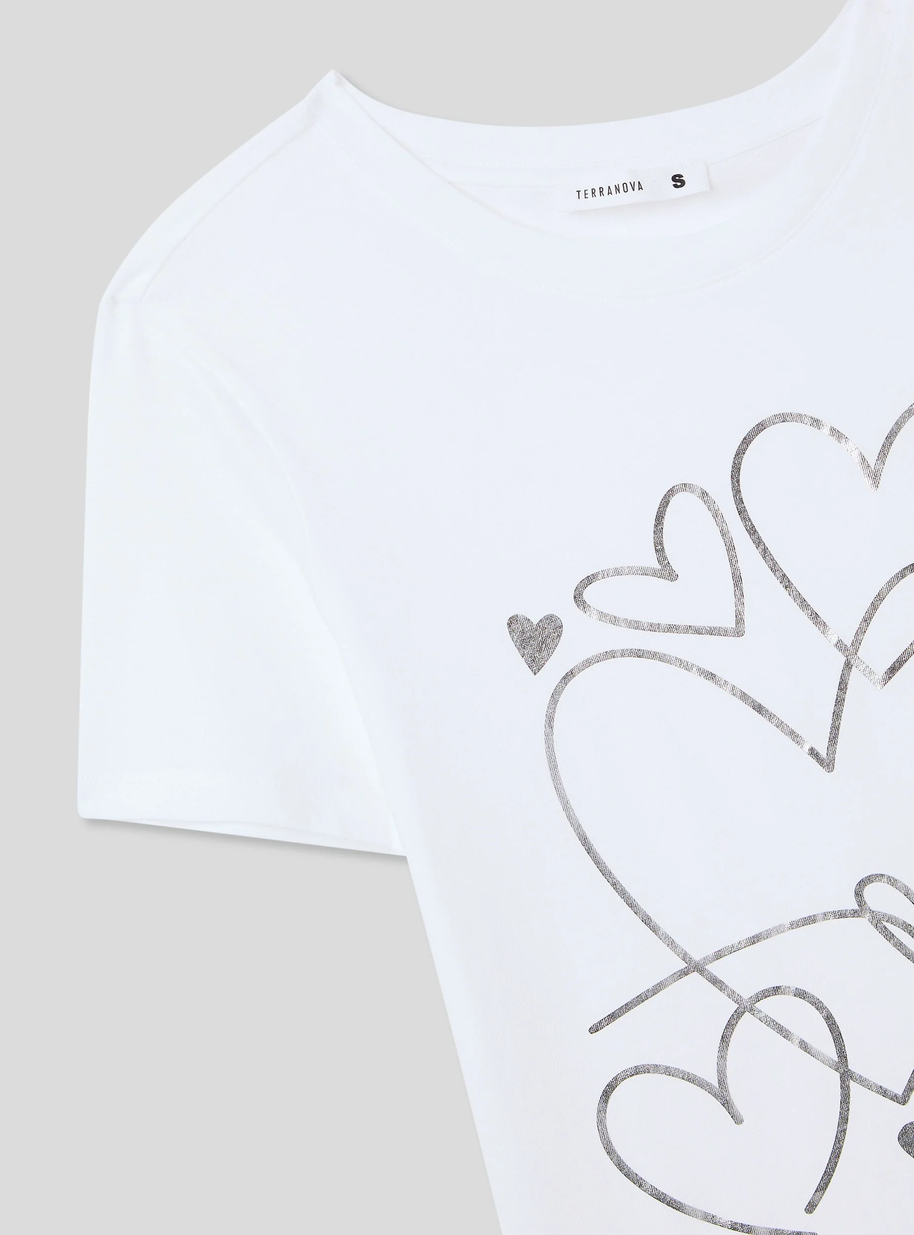 T-shirt con stampa laminata con cuore - Image 6