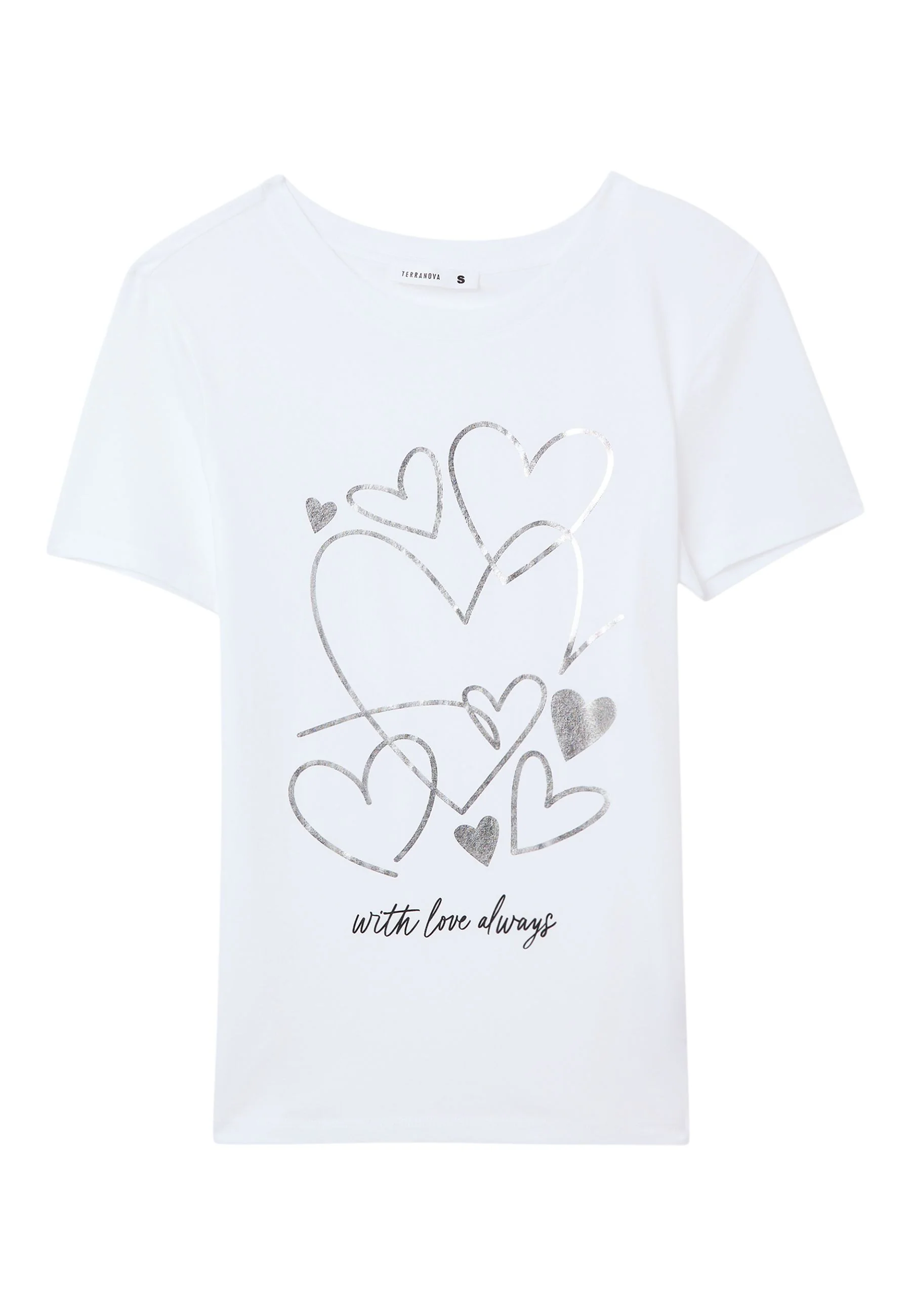 T-shirt con stampa laminata con cuore - Image 7