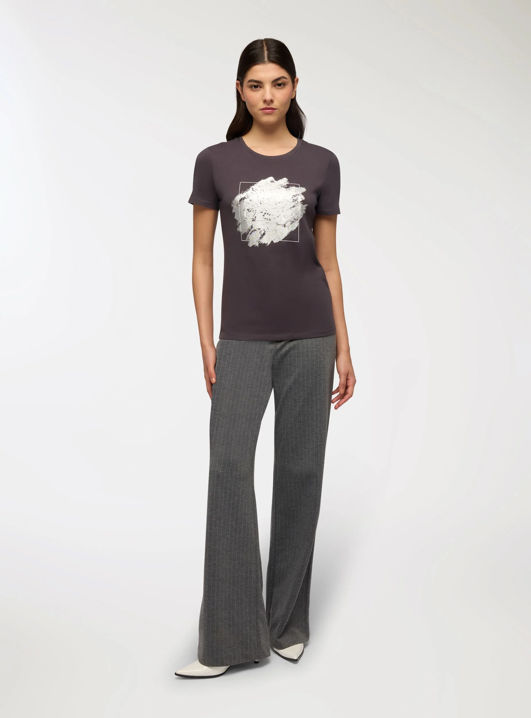 T-shirt con stampa laminata