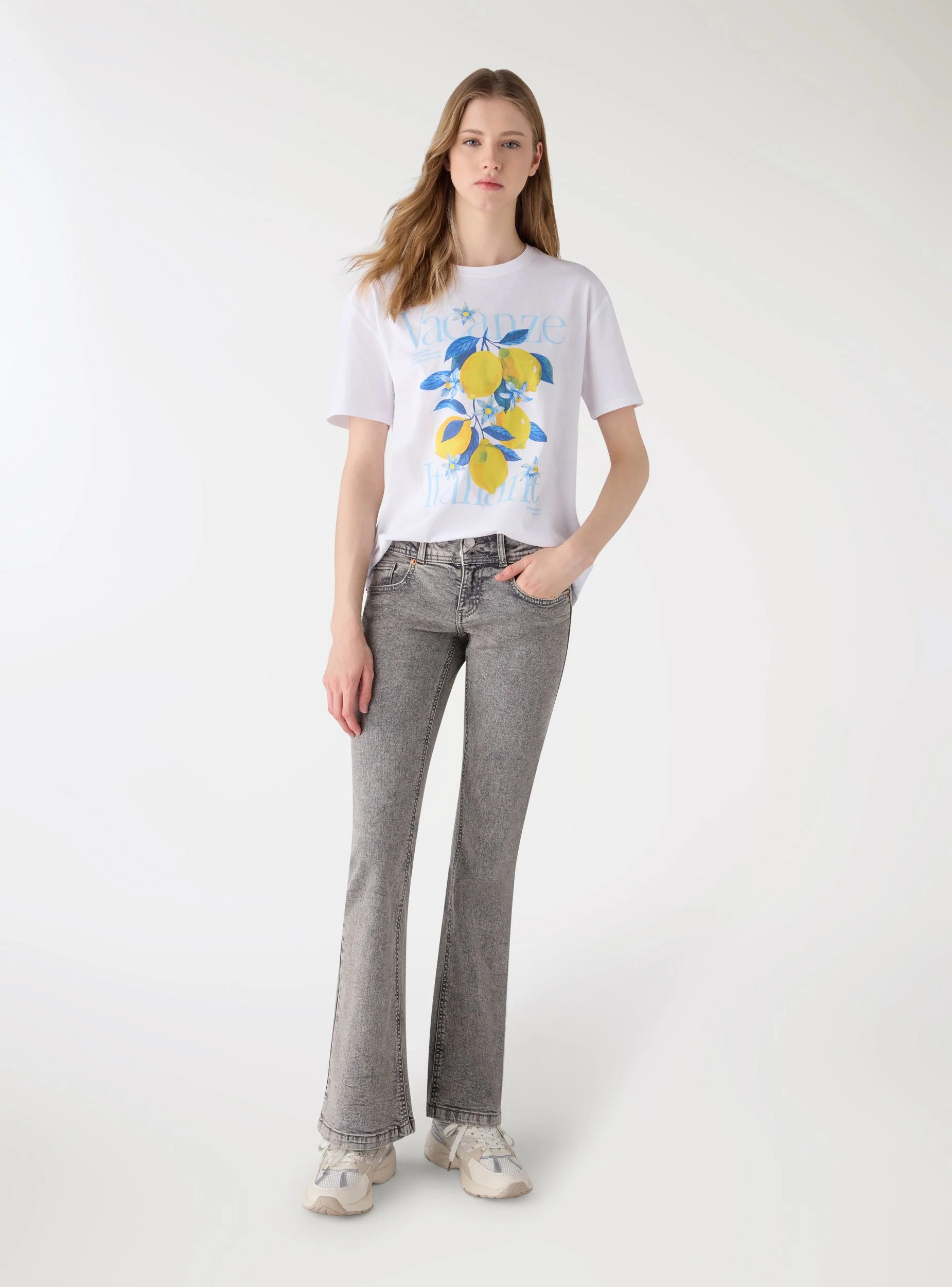 T-shirt con stampa limoni