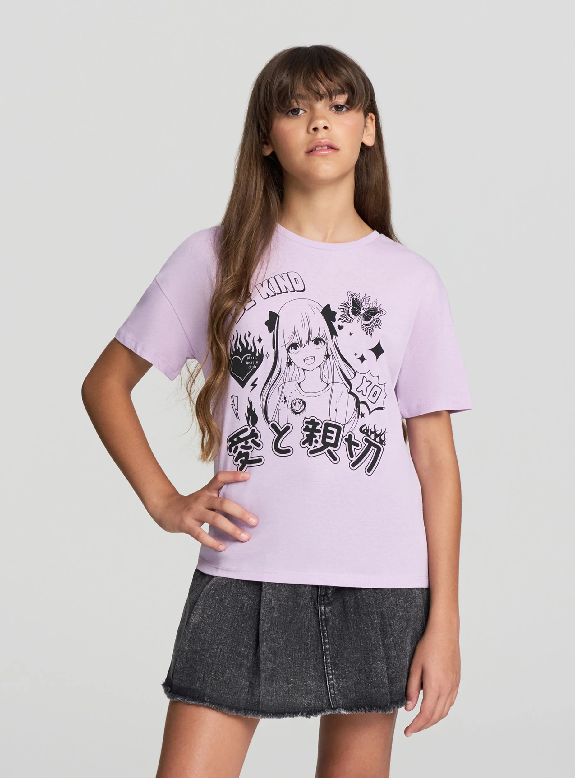 T-shirt con stampa manga