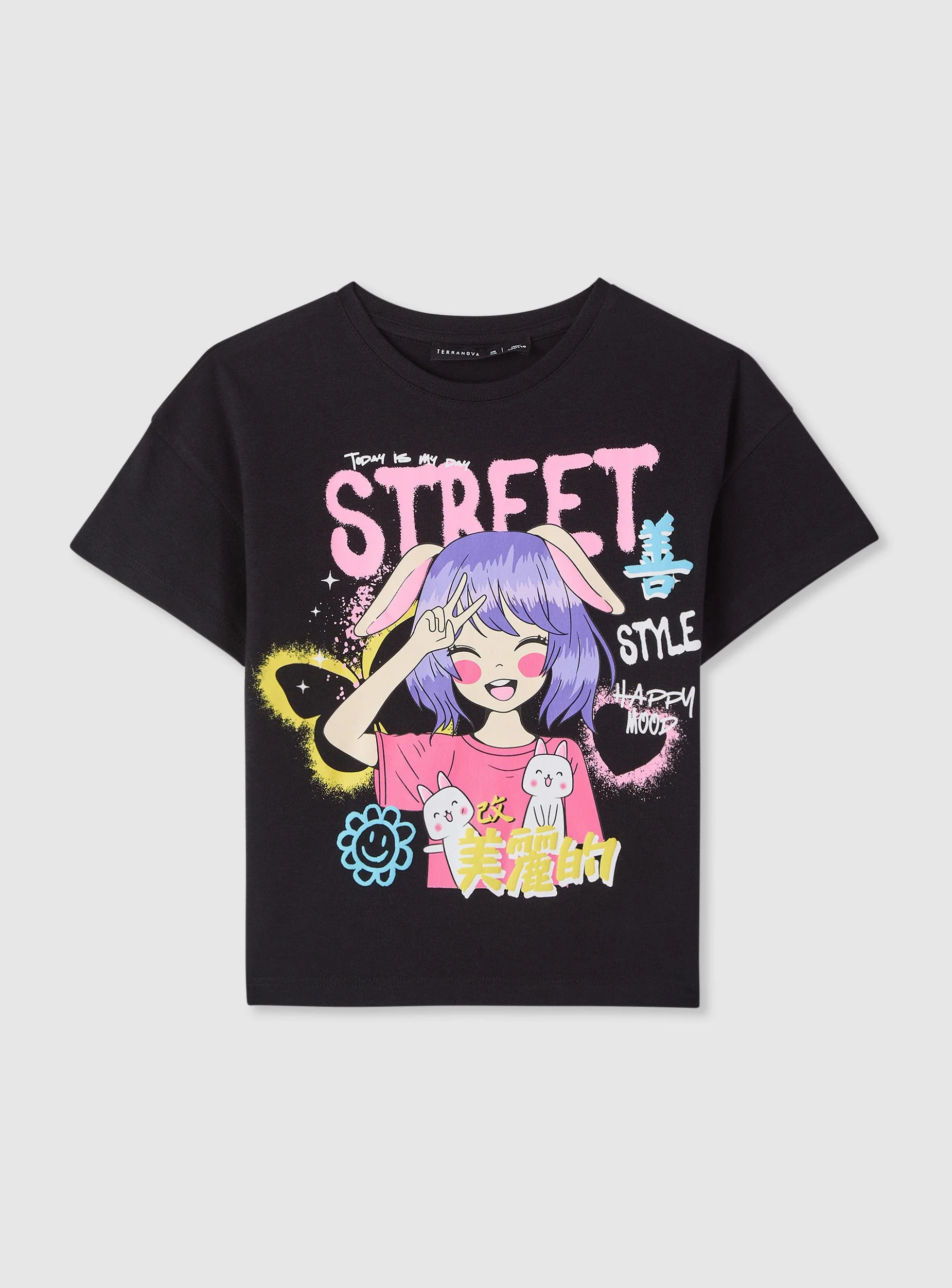 T-shirt con stampa manga - Image 4