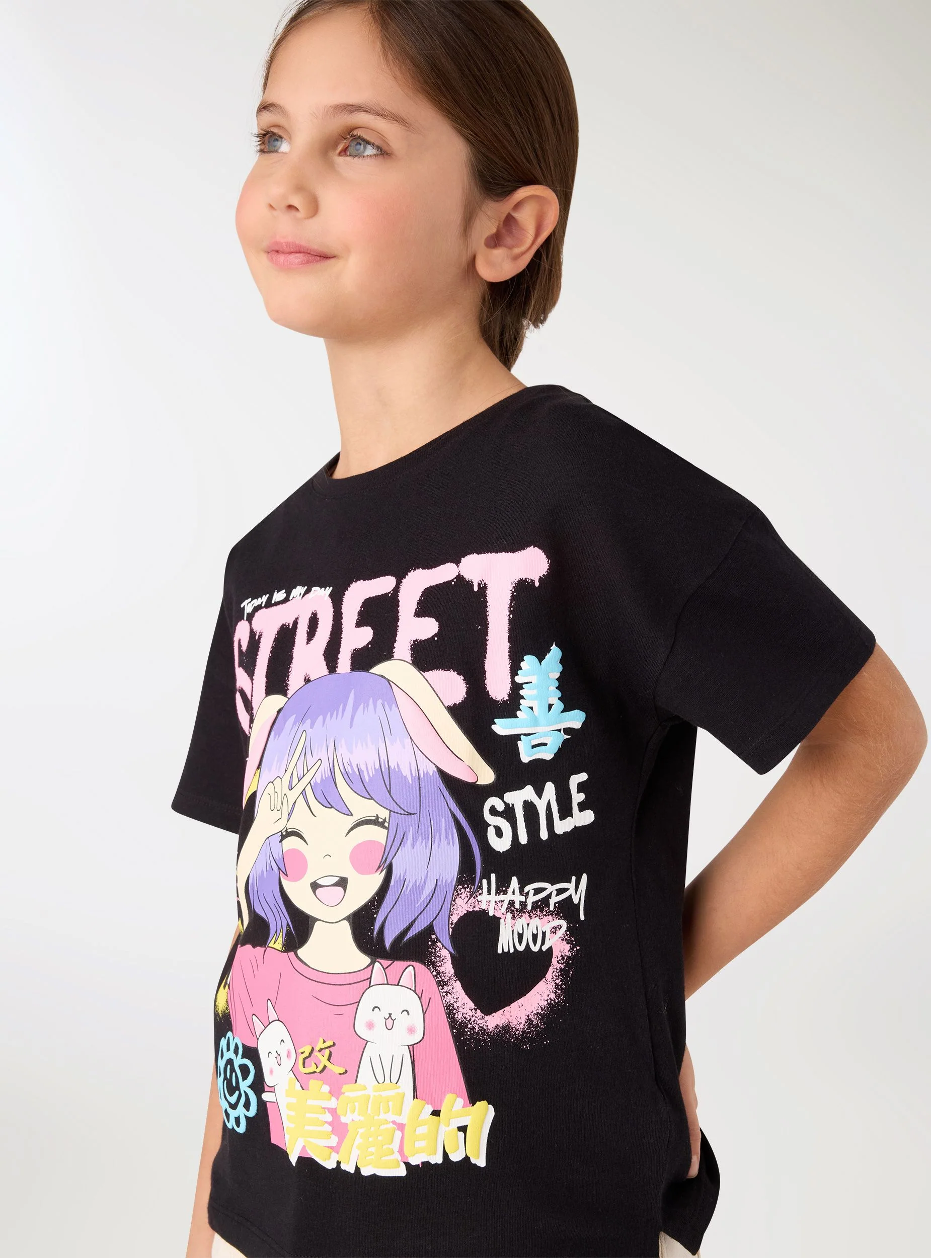 T-shirt con stampa manga - Image 7