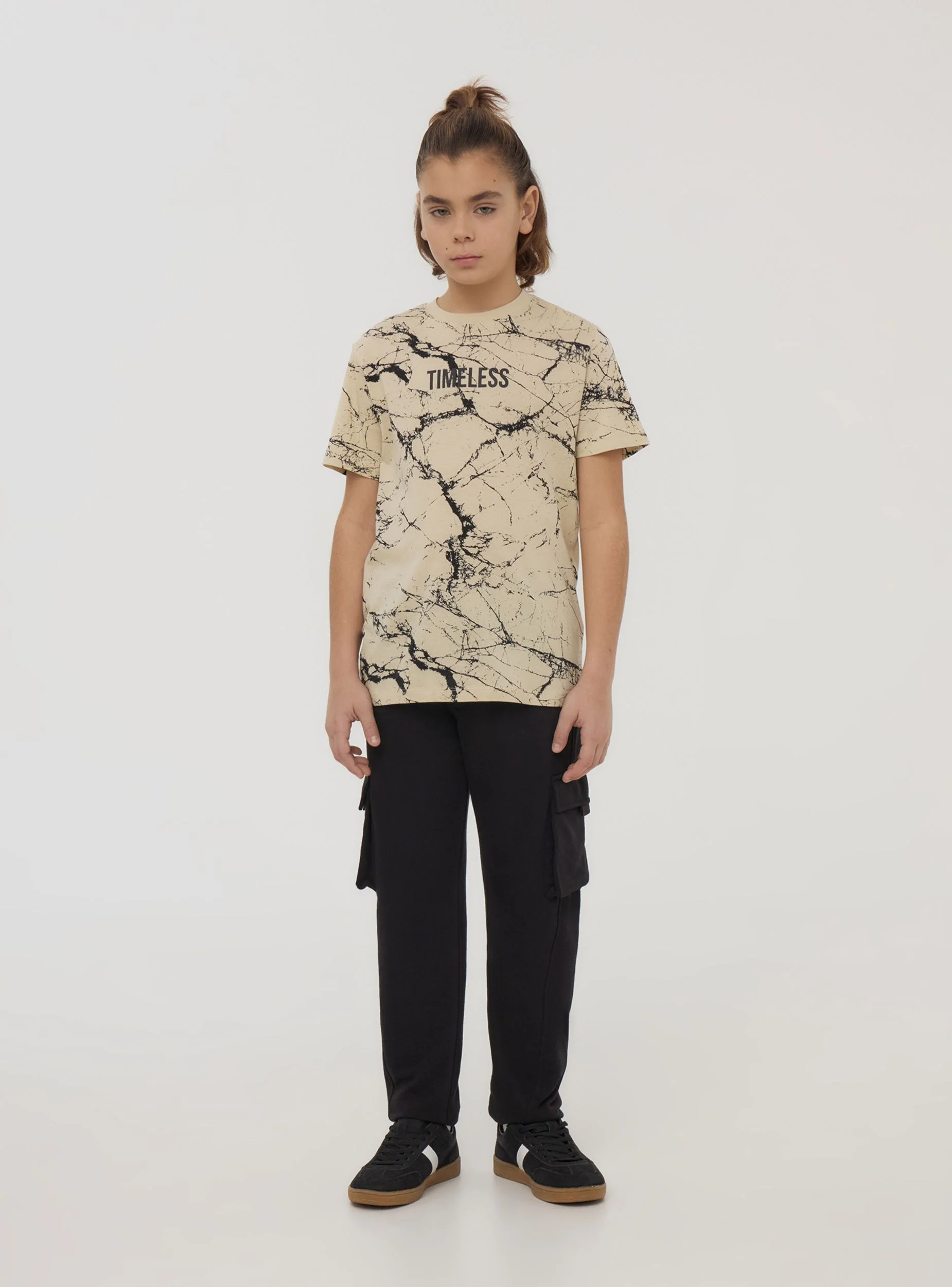 T-shirt con stampa marmorizzata all-over - Image 2