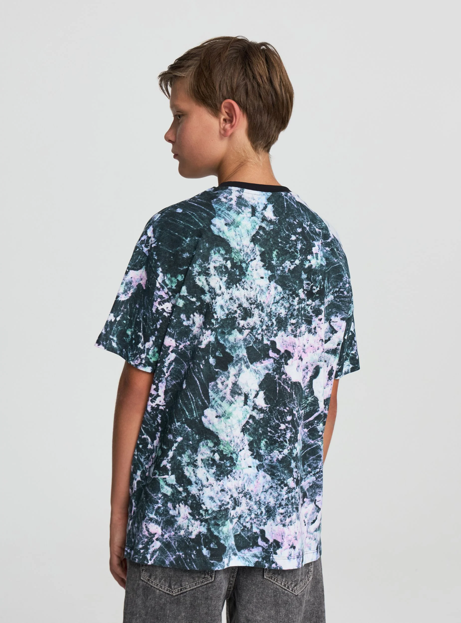 T-shirt con stampa marmorizzata - Image 2