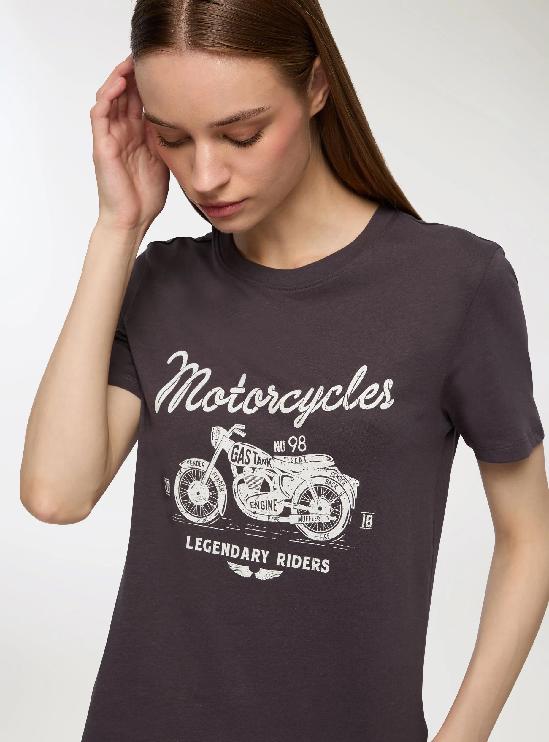 T-shirt con stampa moto - Image 2
