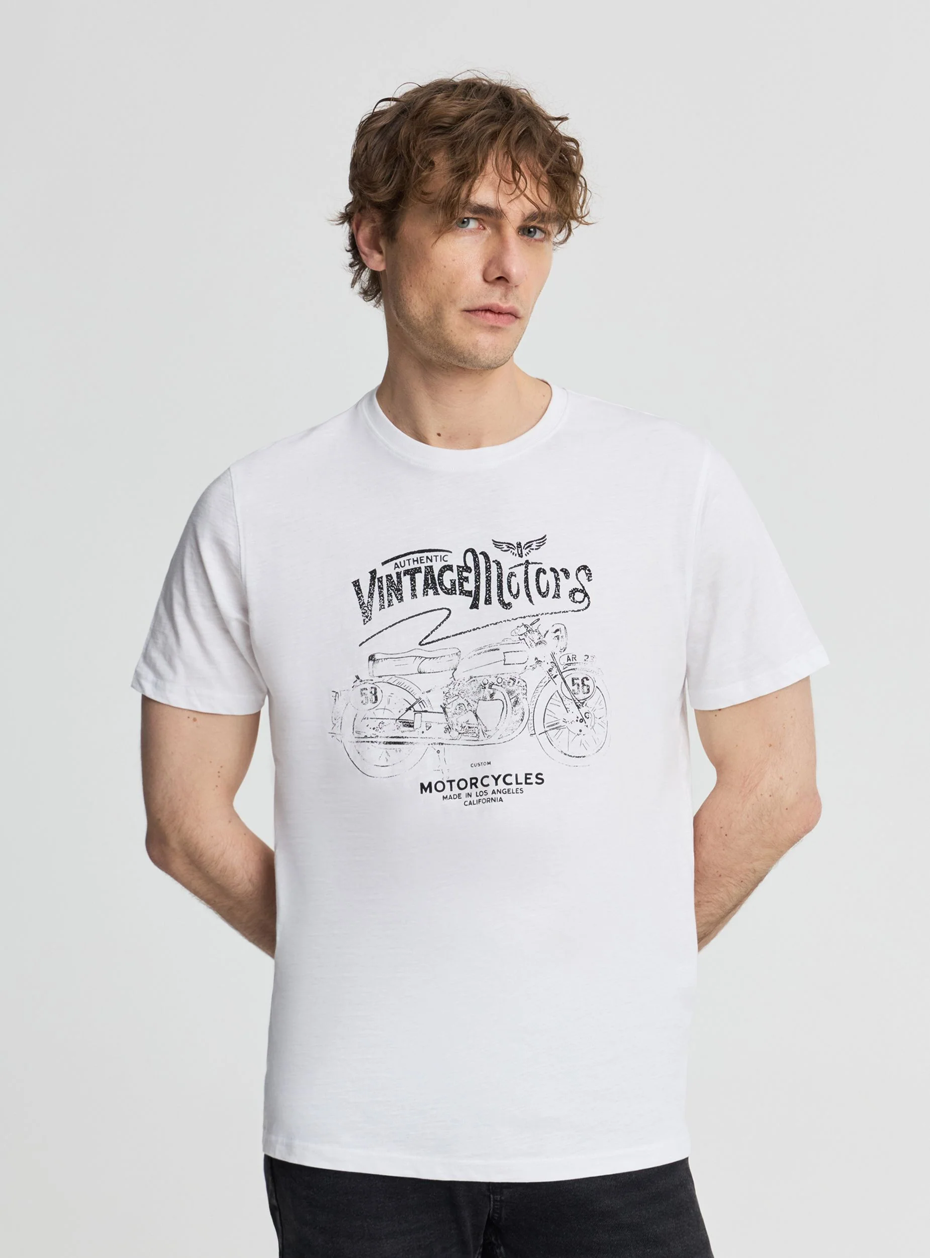 T-shirt con stampa moto vintage - Image 2