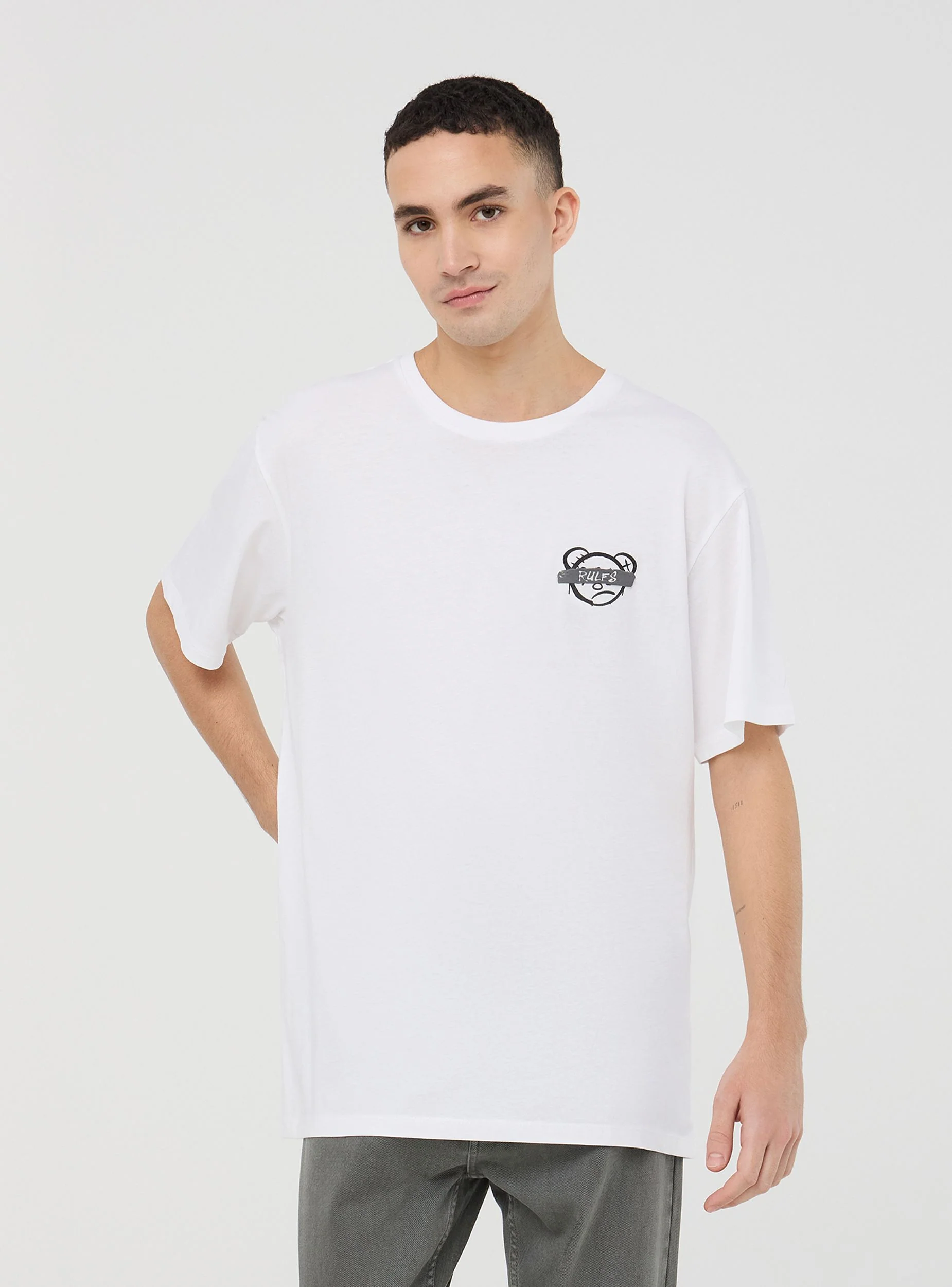 T-shirt con stampa orsetto fronte/retro