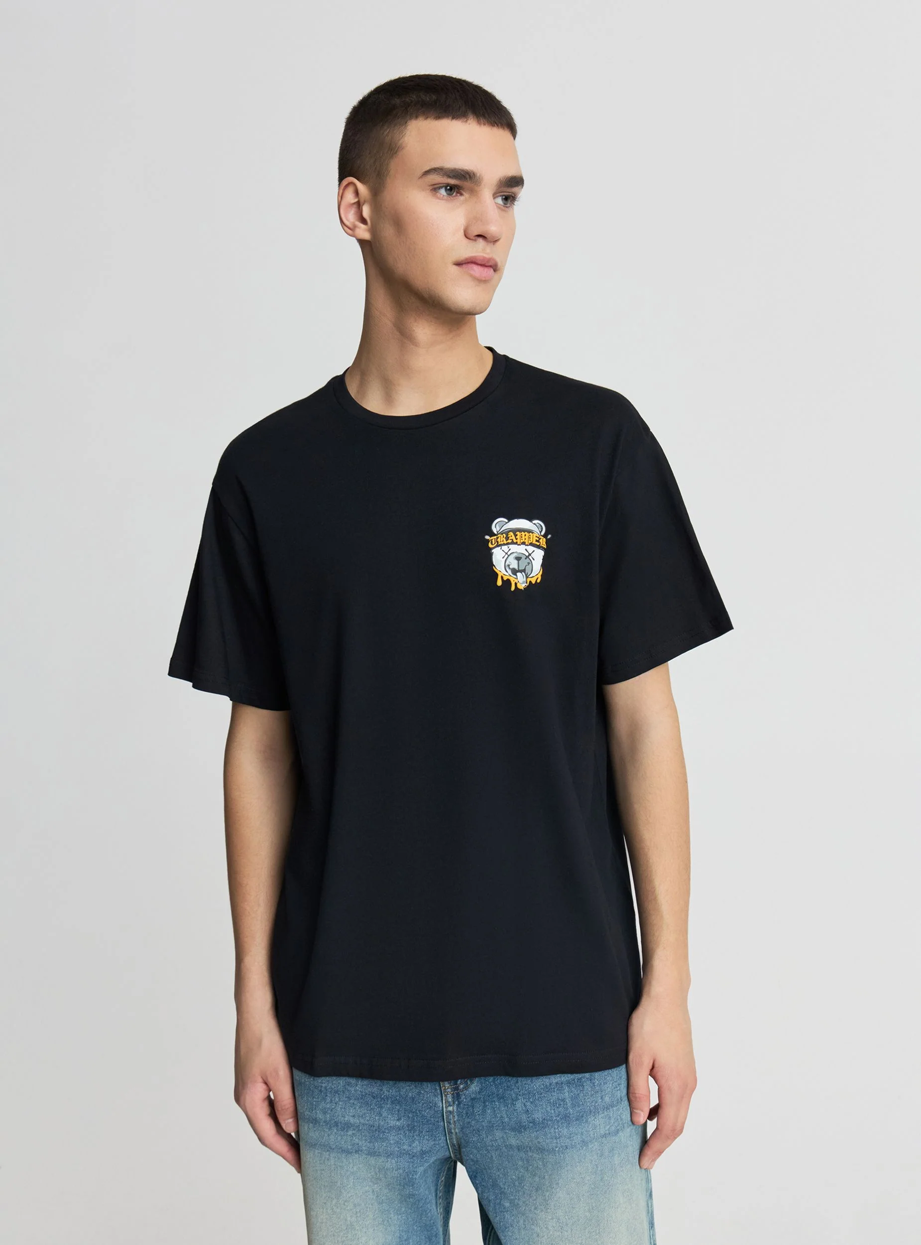 T-shirt con stampa orsetto fronte/retro - Image 2