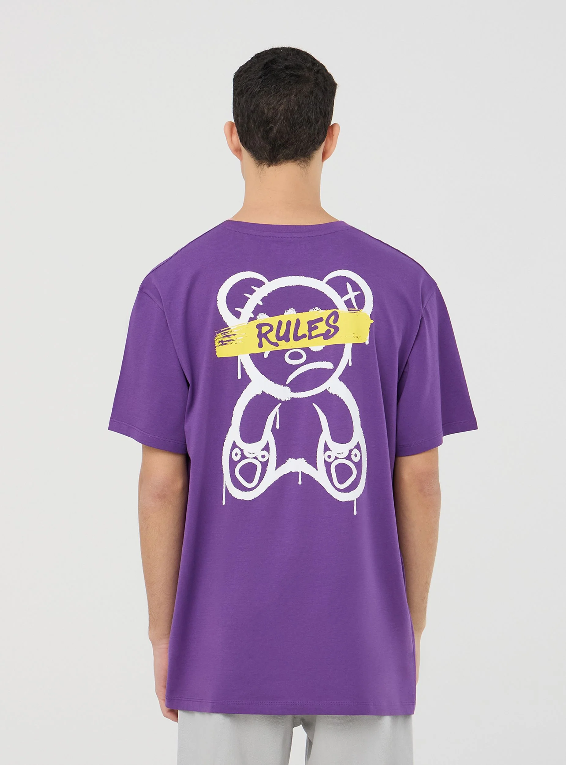 T-shirt con stampa orsetto fronte/retro - Image 3