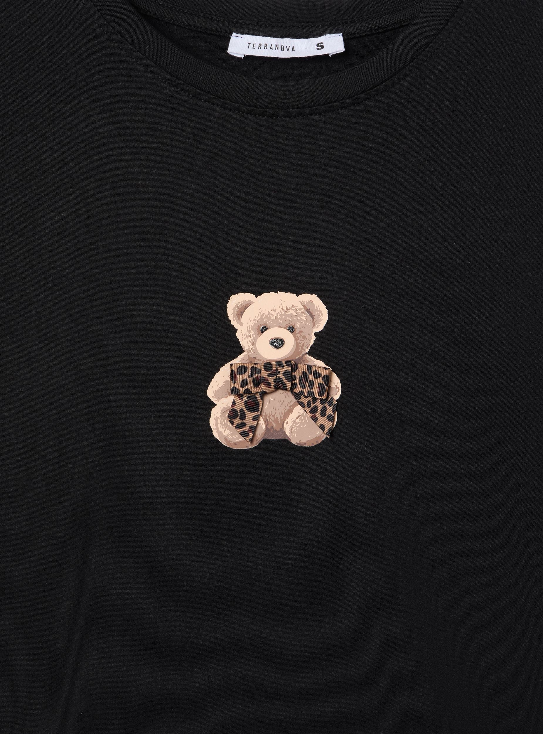 T-shirt con stampa orsetto - Image 4