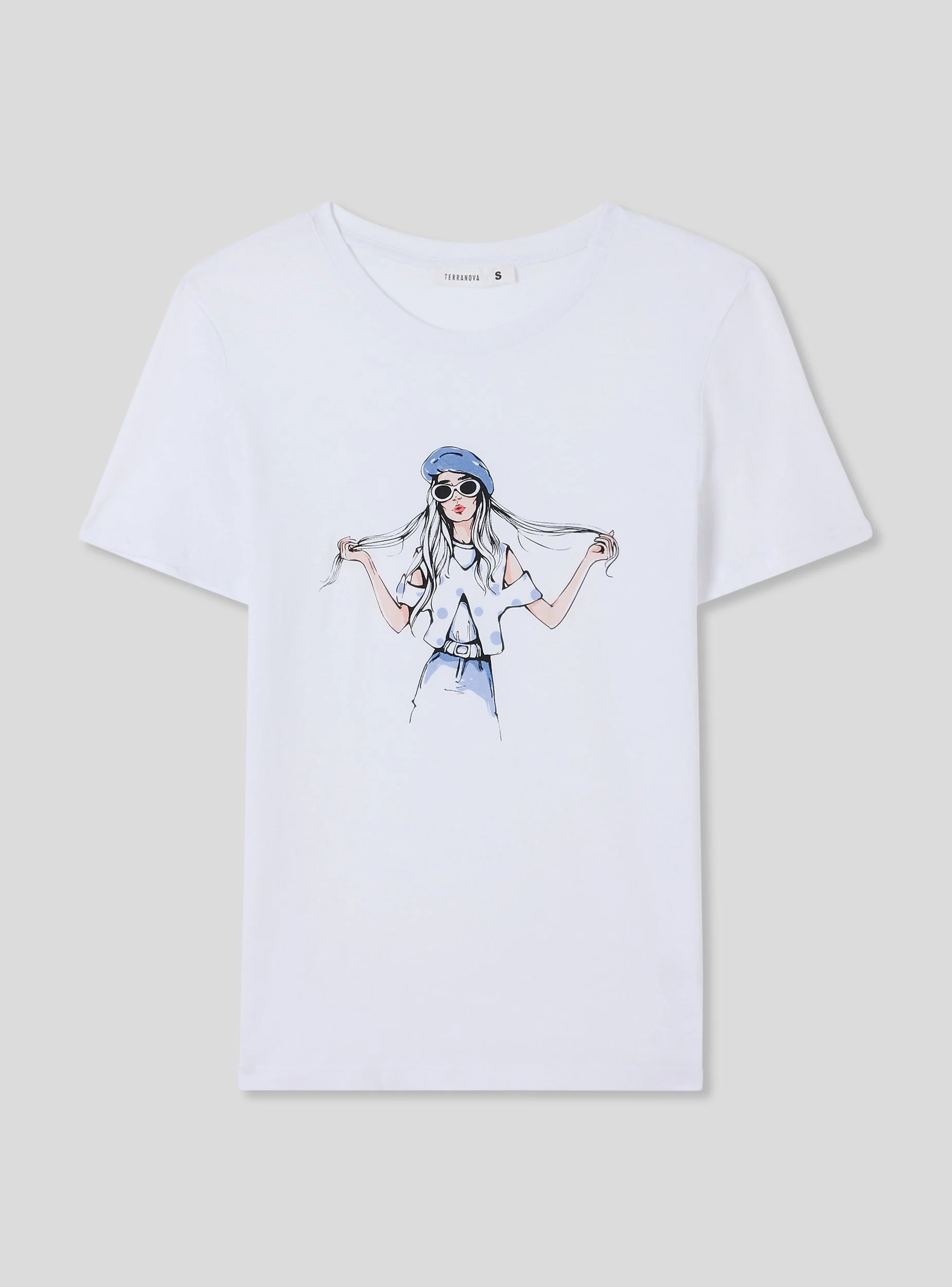 T-shirt con stampa ragazza - Image 4