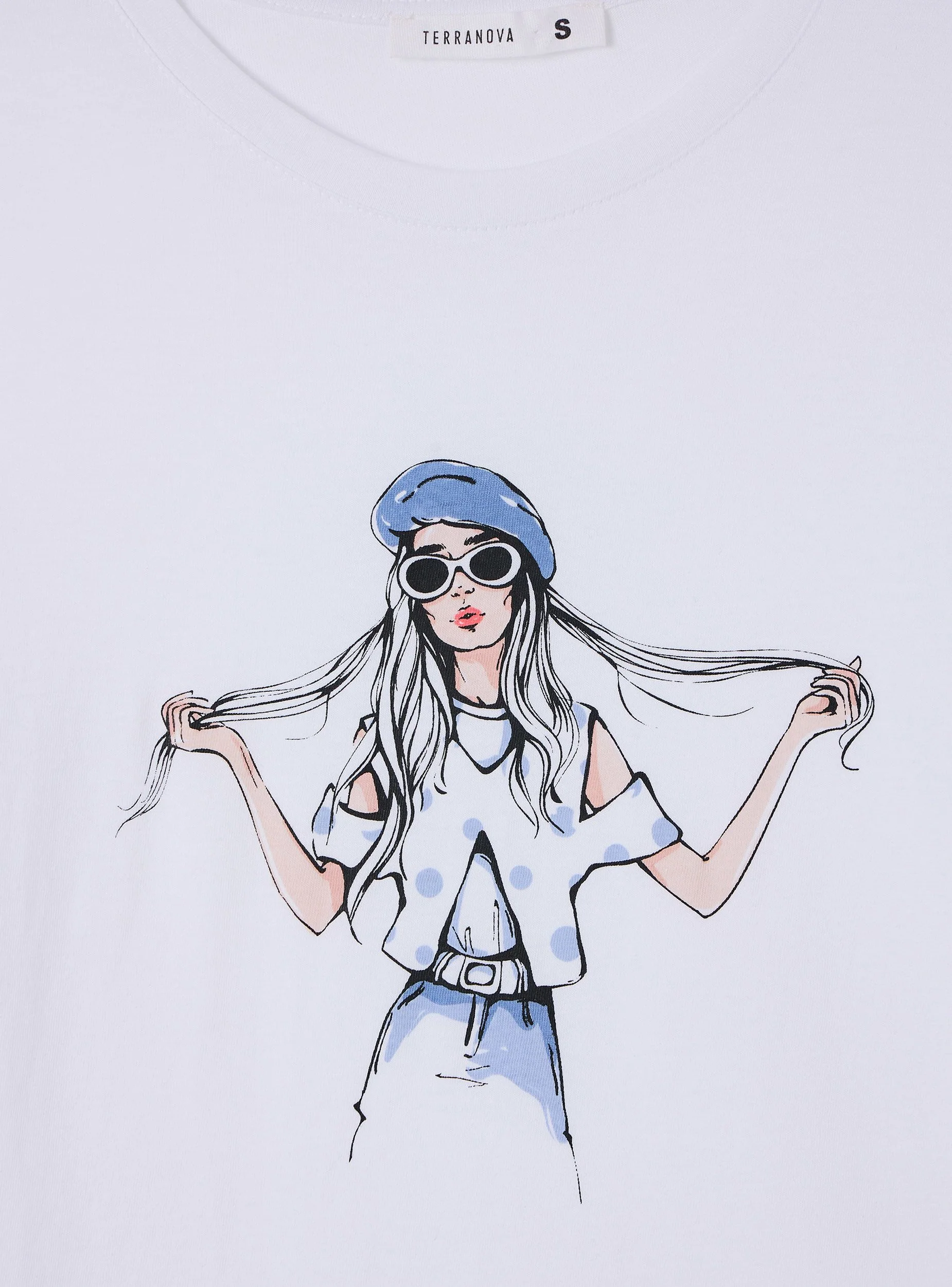 T-shirt con stampa ragazza - Image 5
