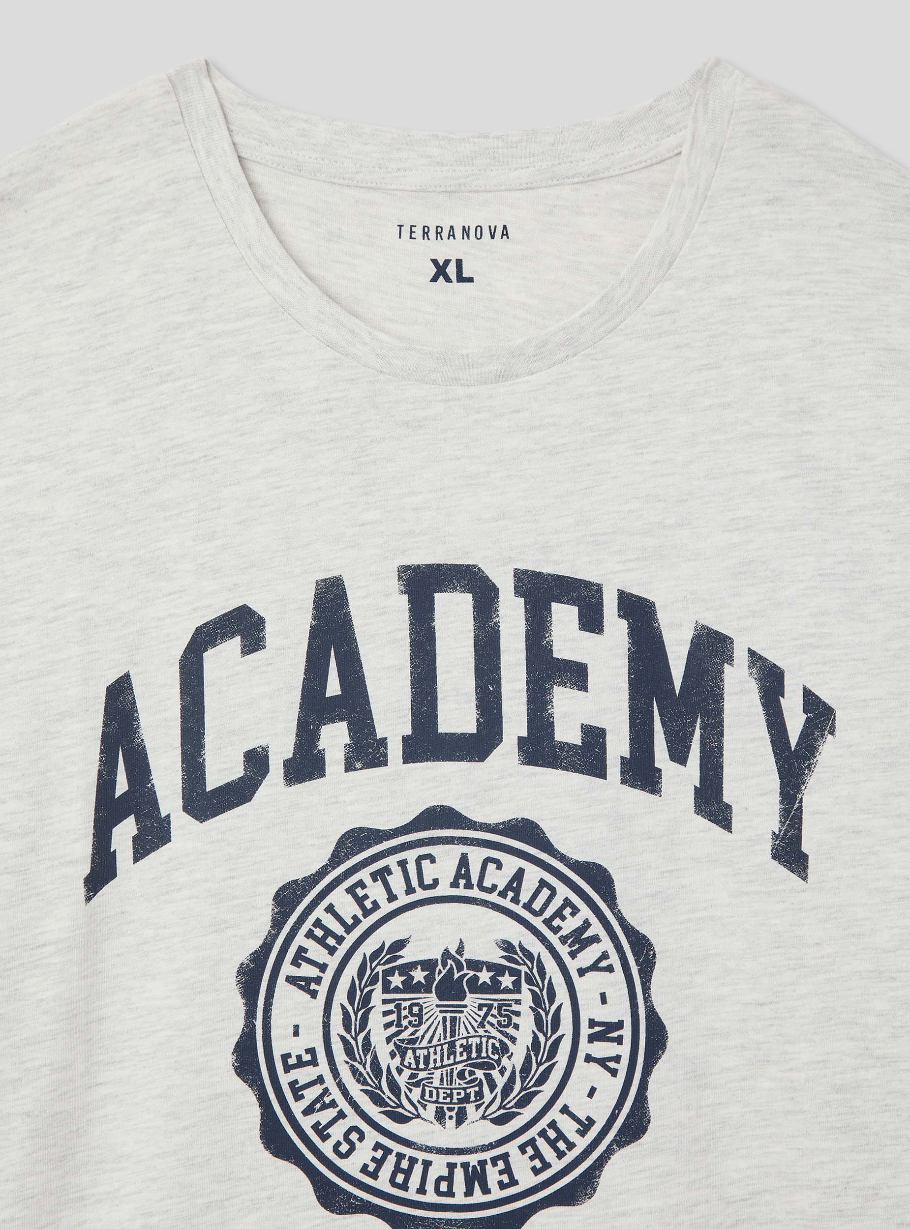T-shirt con stampa stile college - Image 5