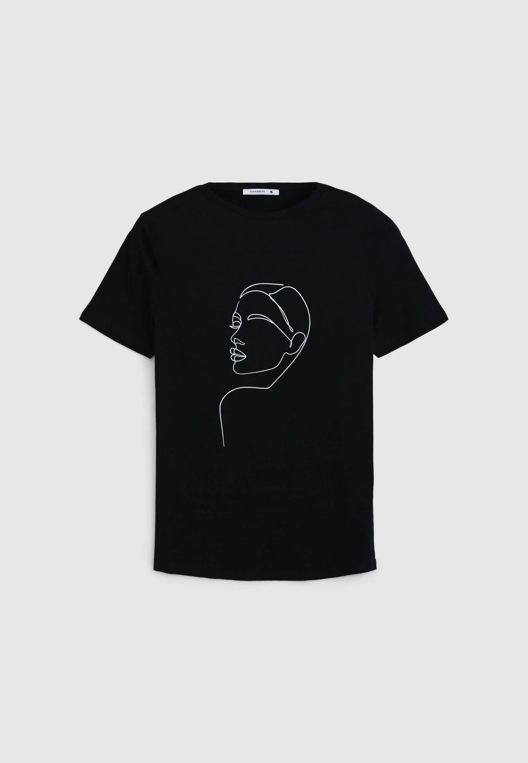 T-shirt con stampa volto astratto - Image 6