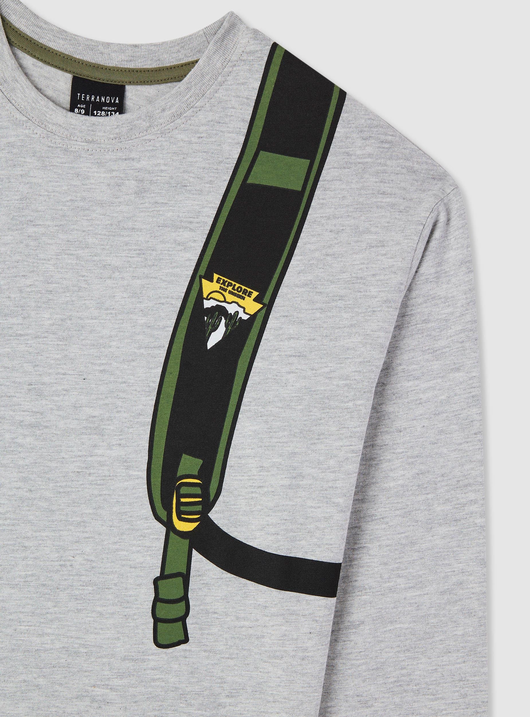 T-shirt con stampa zaino - Image 5