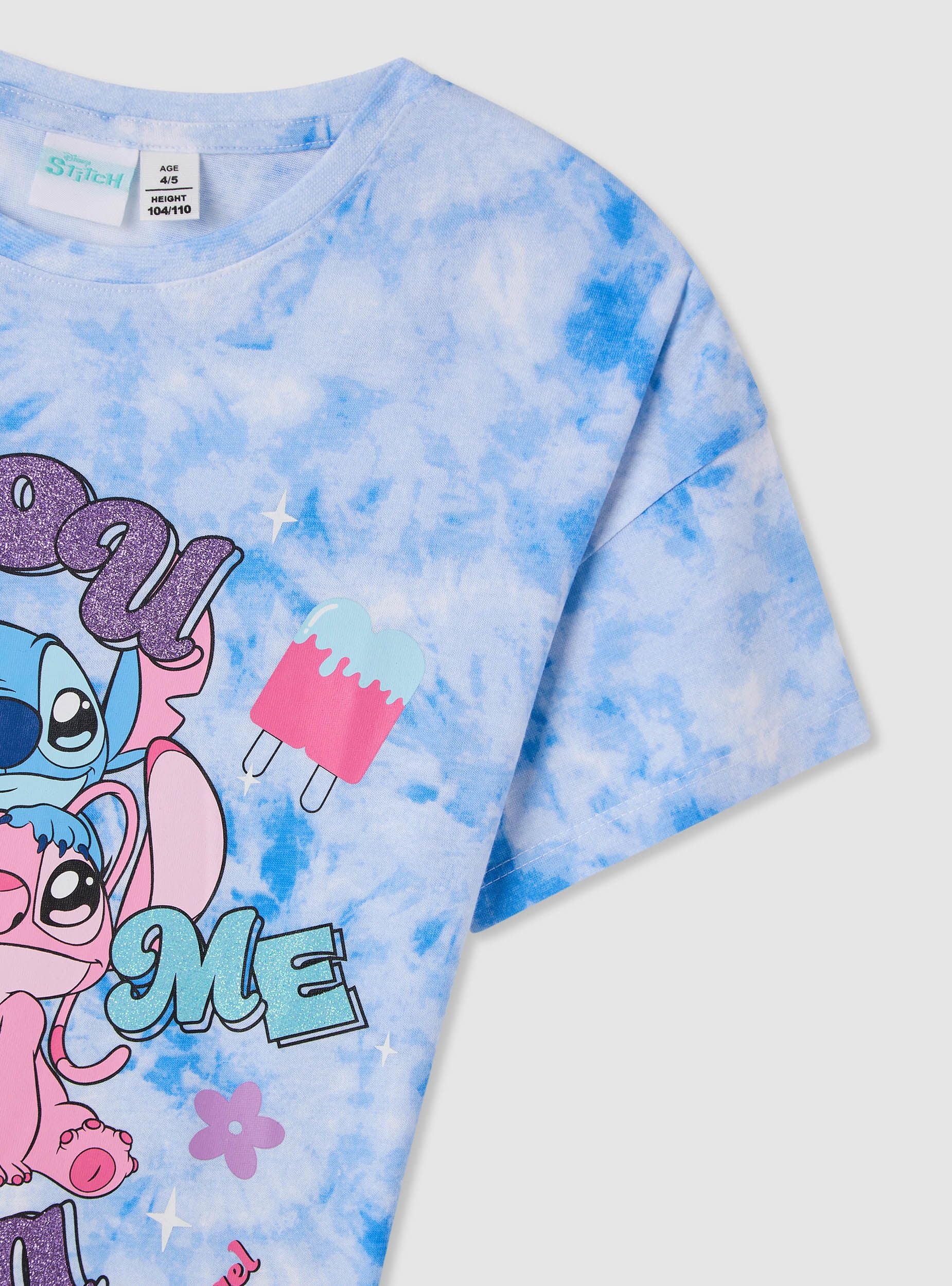 T-shirt con Stitch® e scritte luccicanti - Image 6
