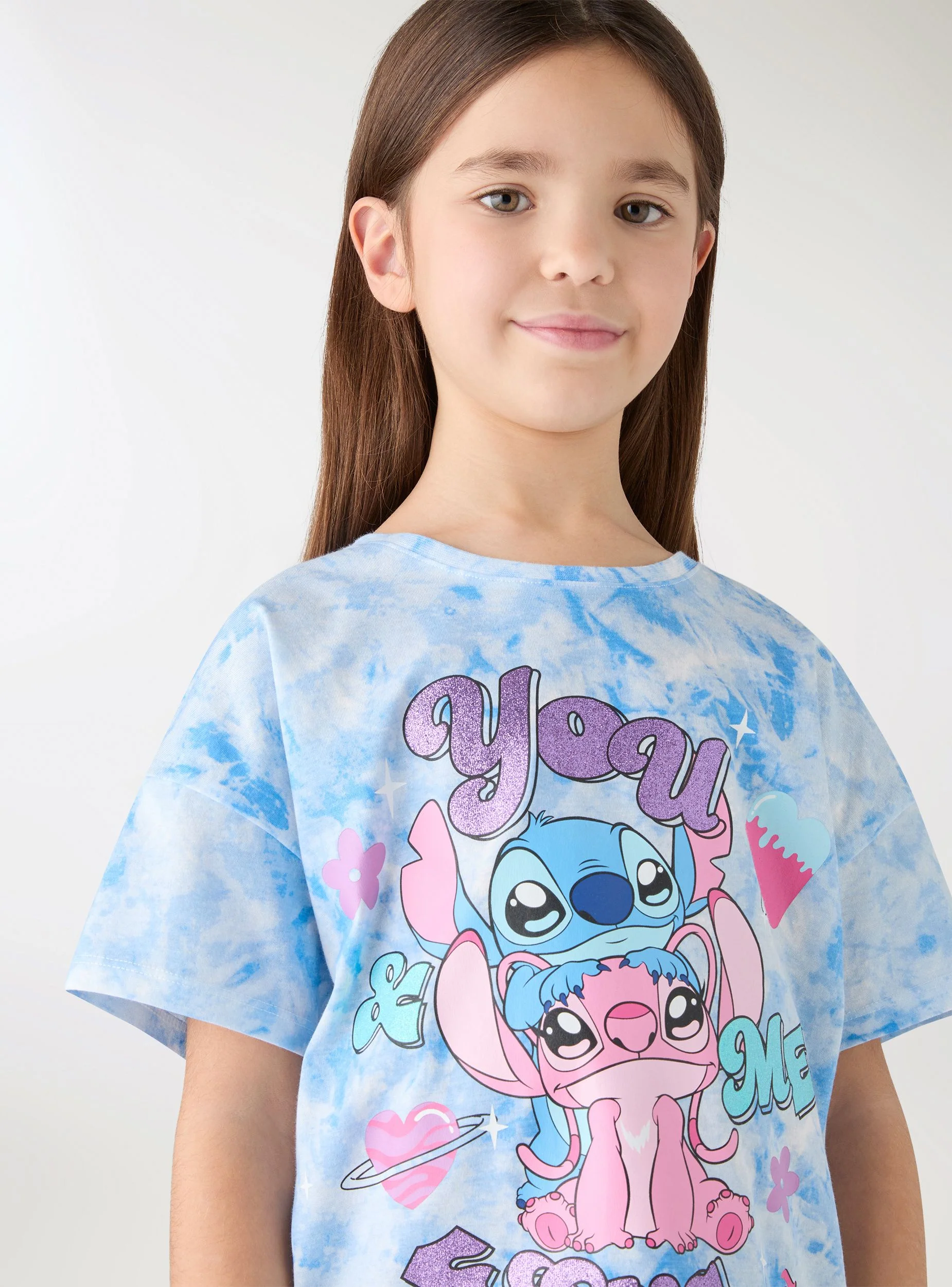 T-shirt con Stitch® e scritte luccicanti - Image 7