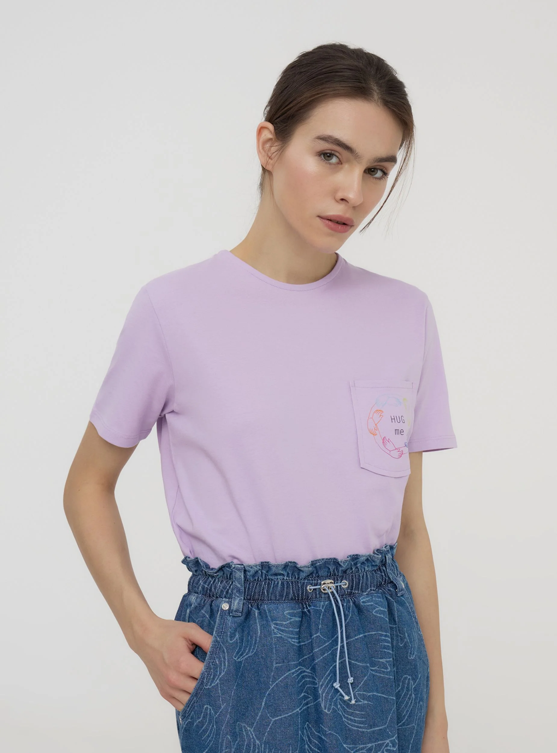 T-shirt con taschino e stampa TRNPOPLAB - Image 2