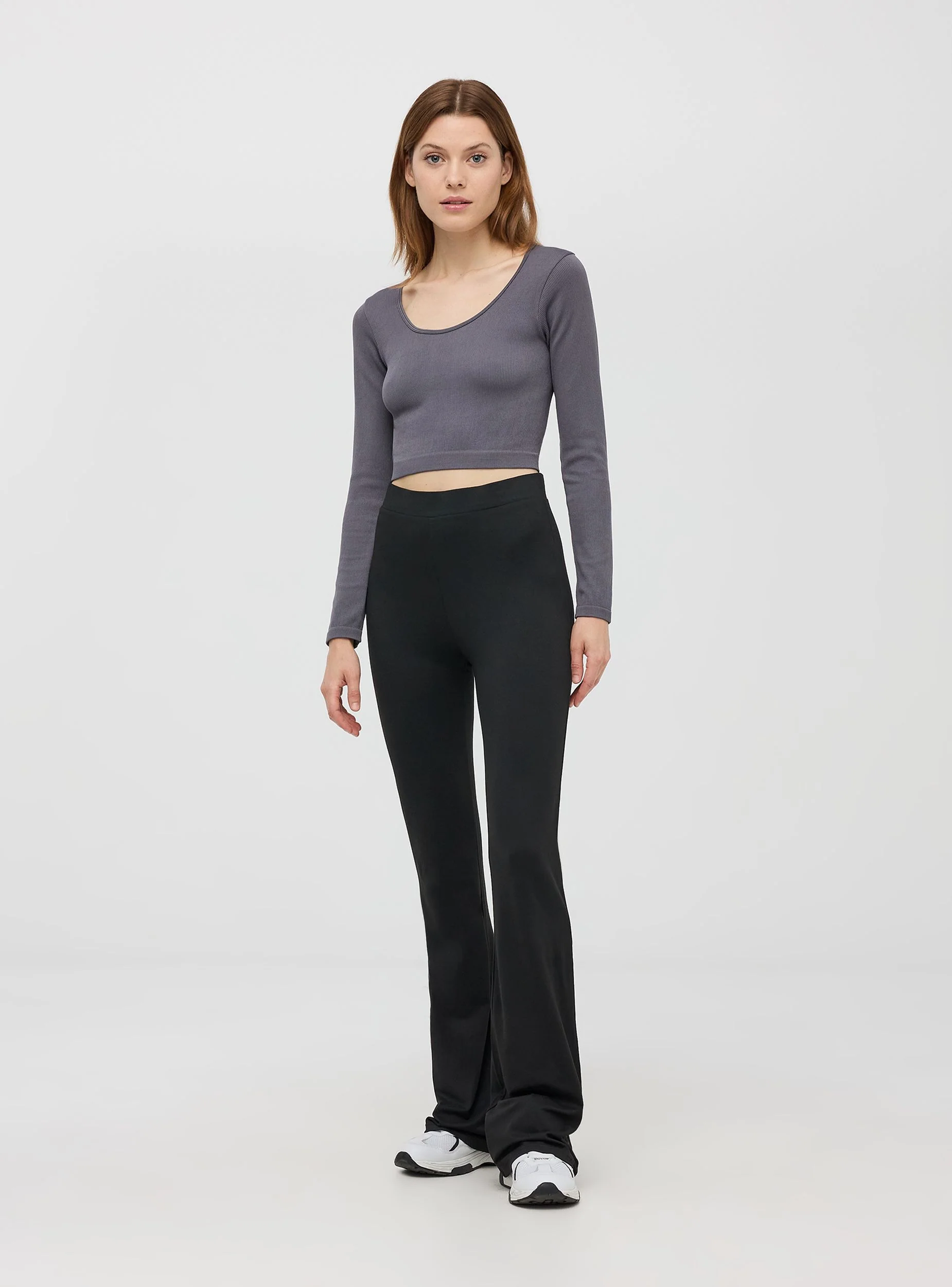 T-shirt crop a costine seamless