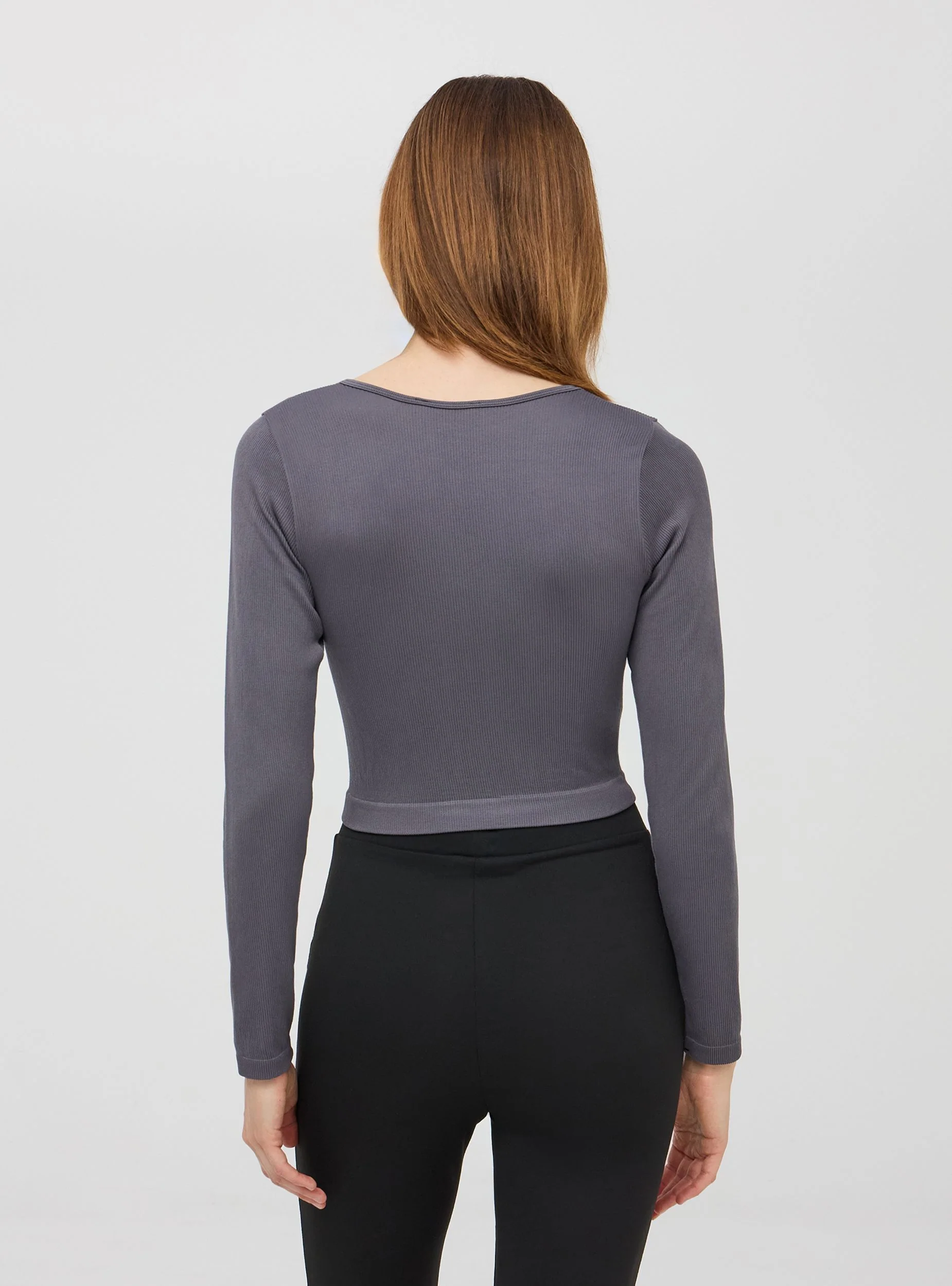 T-shirt crop a costine seamless - Image 2