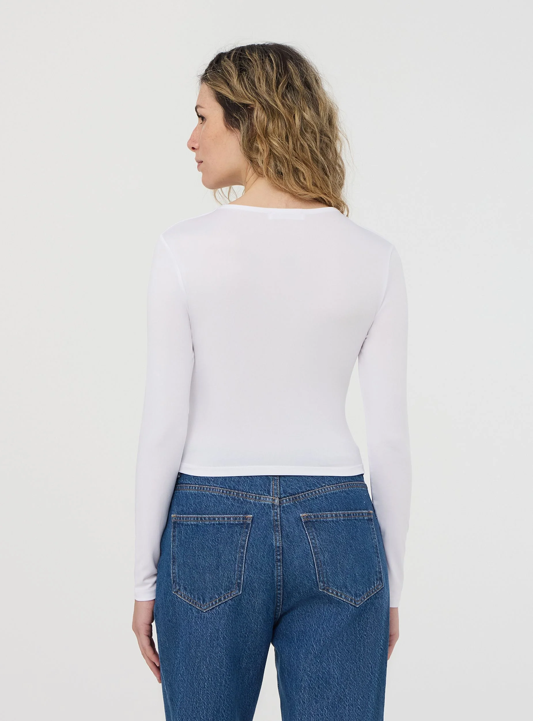 T-shirt crop a maniche lunghe - Image 3