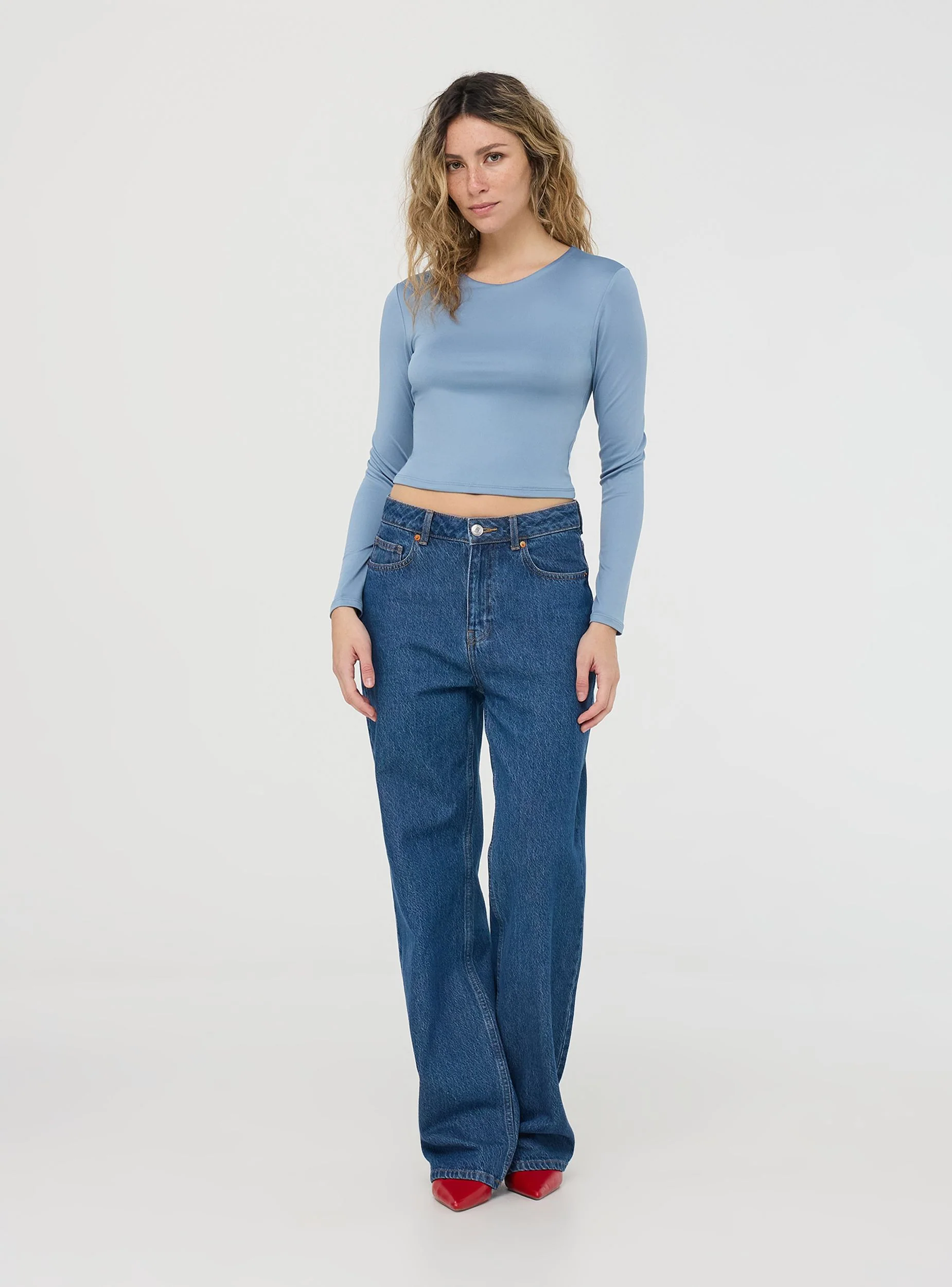 T-shirt crop a maniche lunghe - Image 2