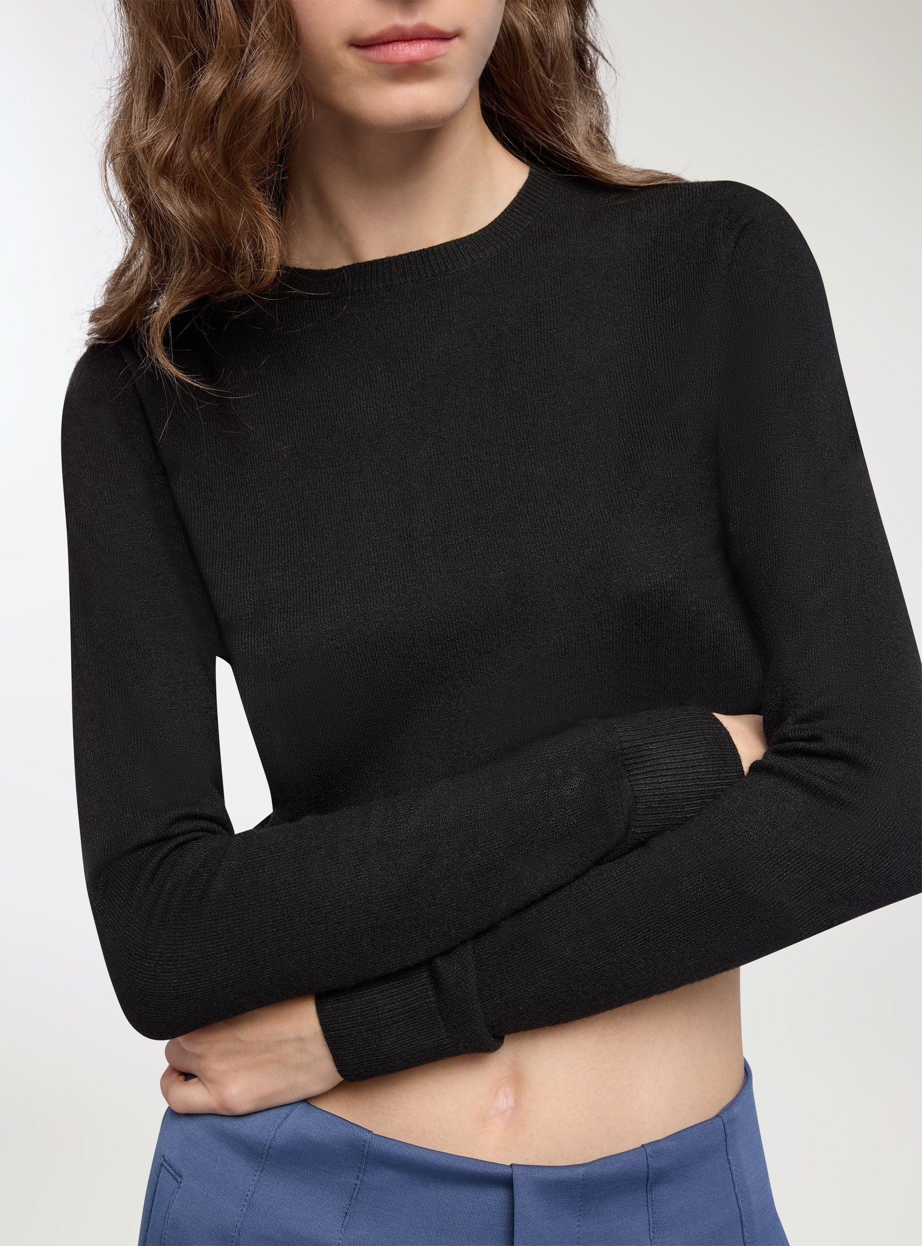 T-shirt crop a tinta unita - Image 8