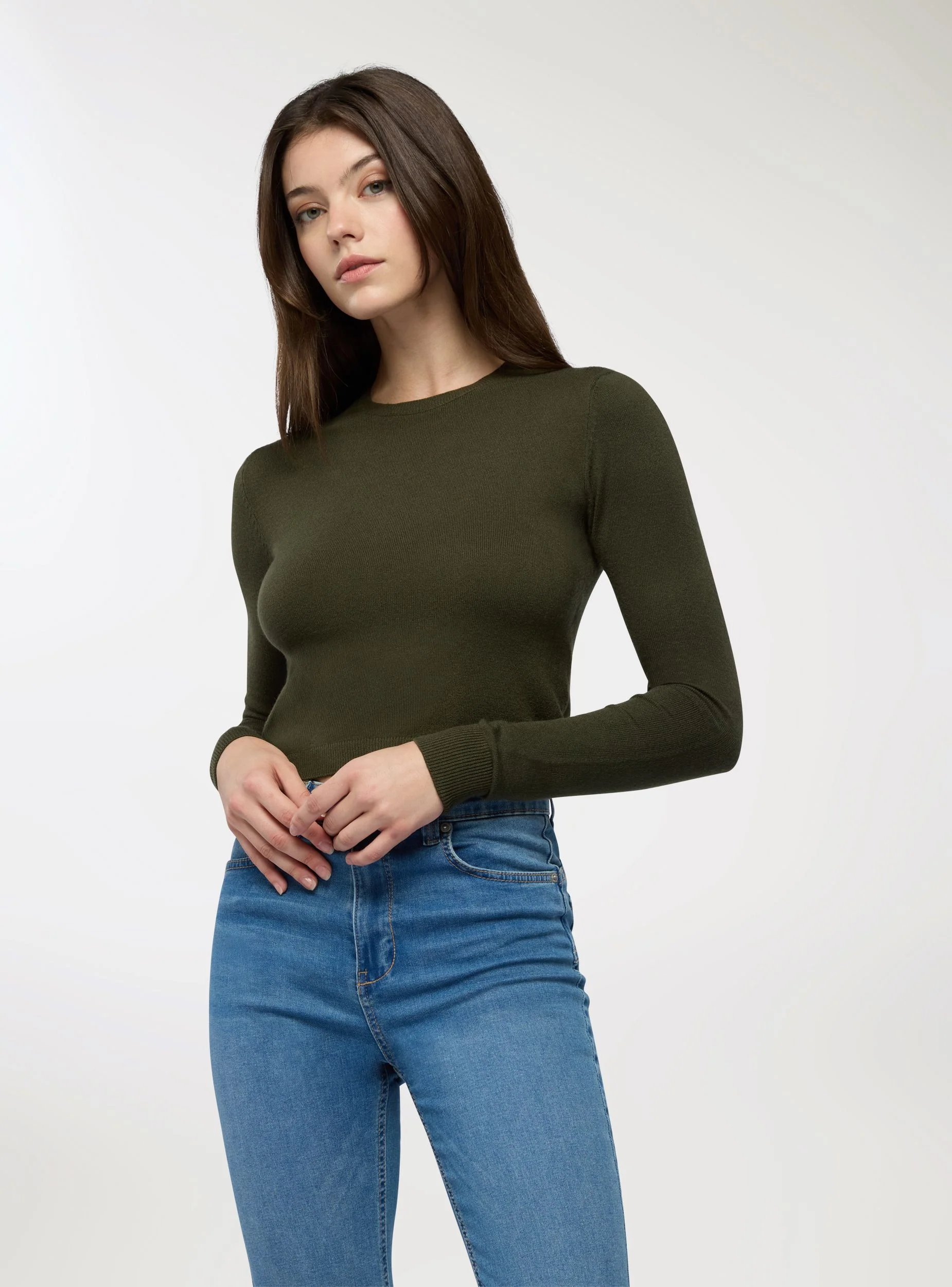 T-shirt crop a tinta unita - Image 4