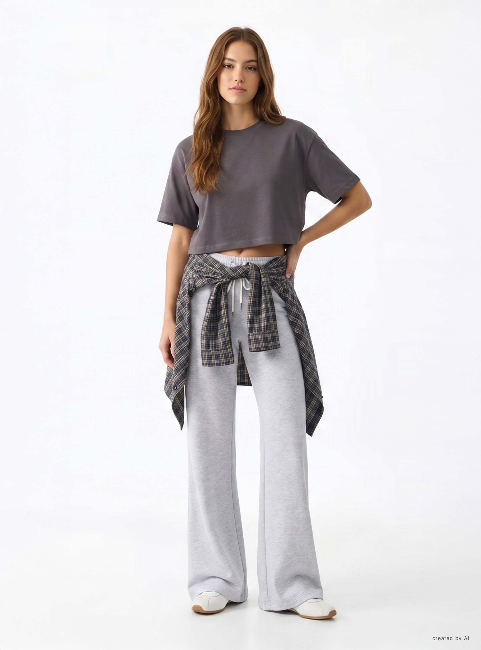 T-shirt crop a tinta unita