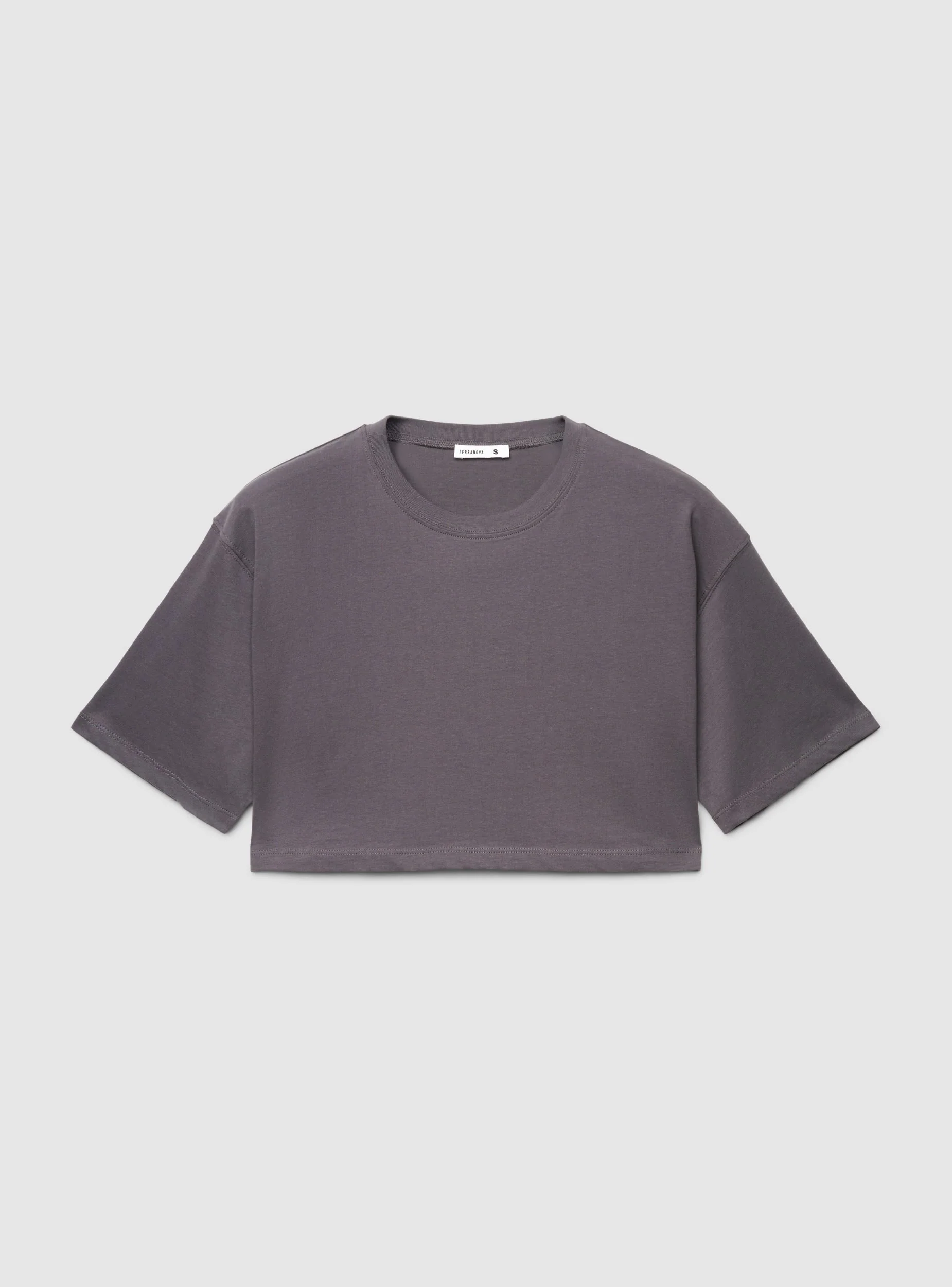 T-shirt crop a tinta unita - Image 5