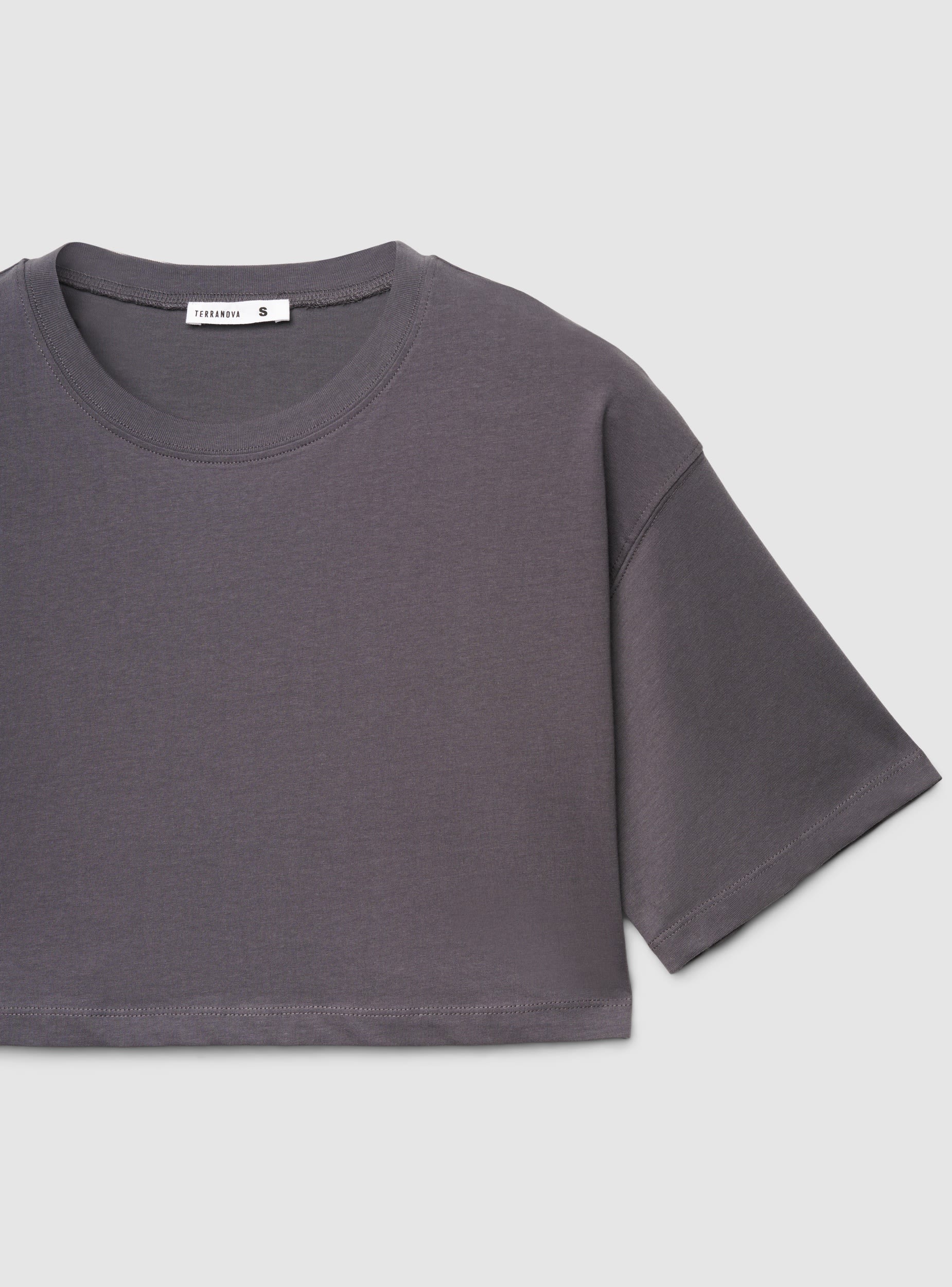 T-shirt crop a tinta unita - Image 7