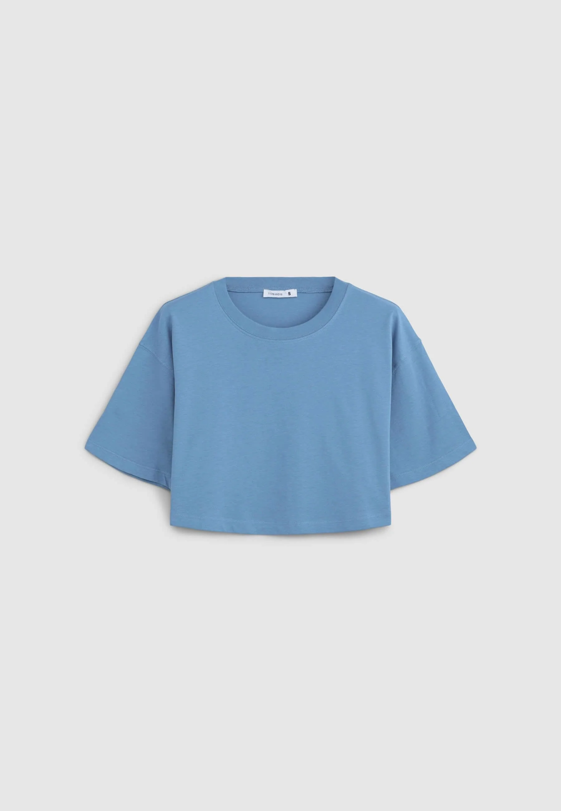 T-shirt crop a tinta unita - Image 5
